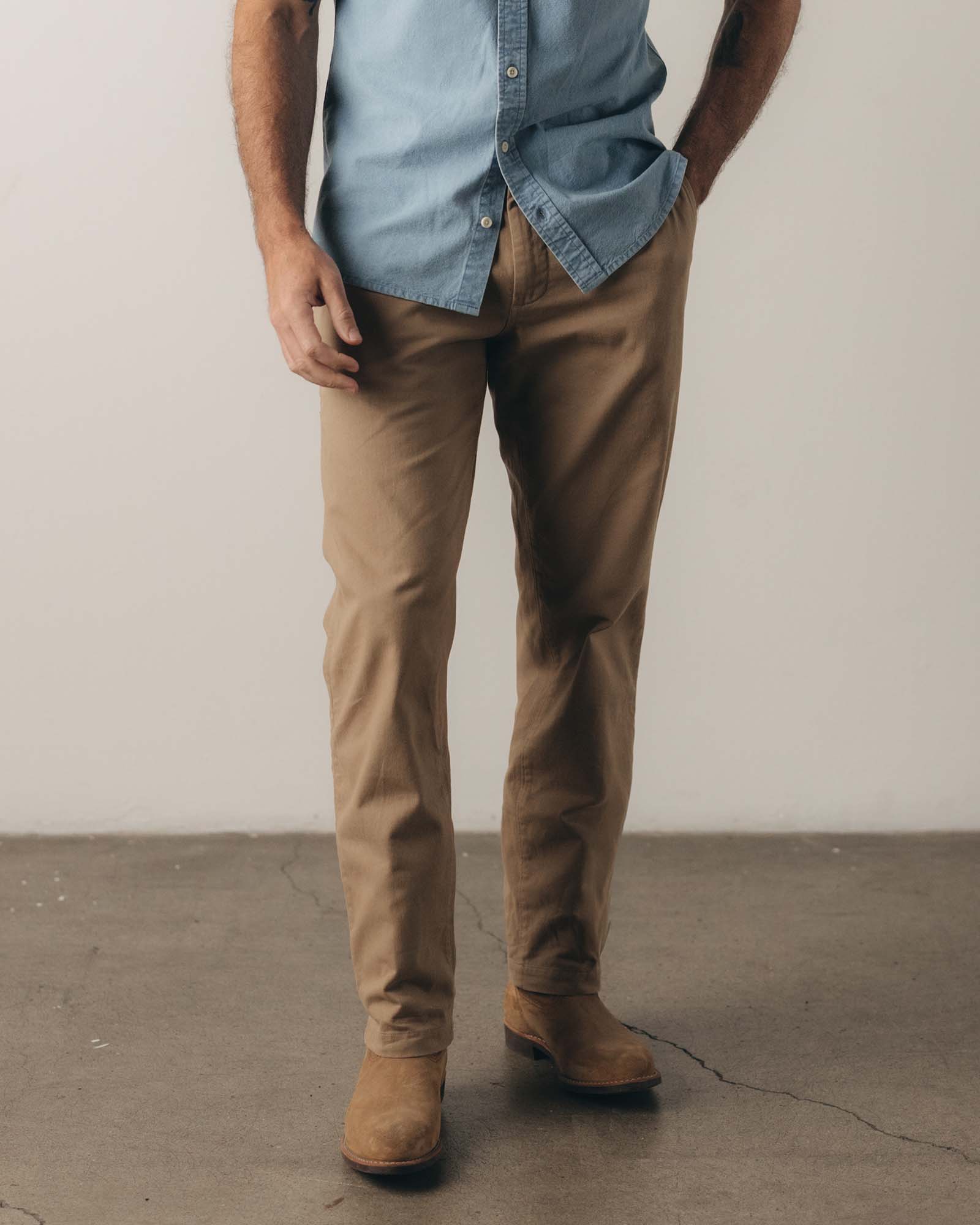 The Democratic Foundation Pant in Organic Khaki | Modern Menswear by yycbvcnbmmnbm