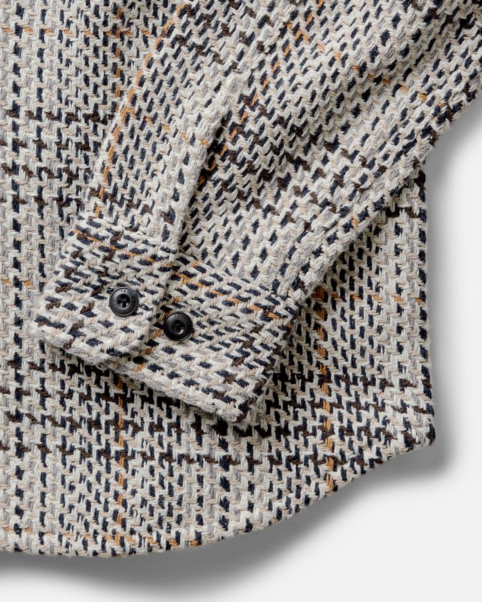 The Cutter Overshirt in Stone Plaid | Modern Menswear by yycbvcnbmmnbm