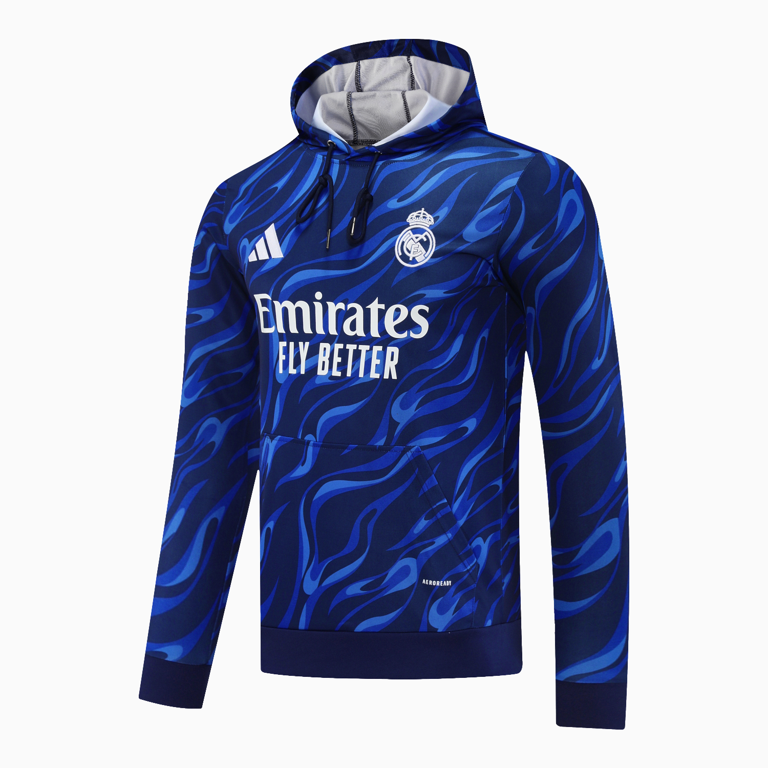 AlphaJersey-Real Madrid 25-26 Training Hoodie Set - Blue Hoodie and Deep Blue Pants