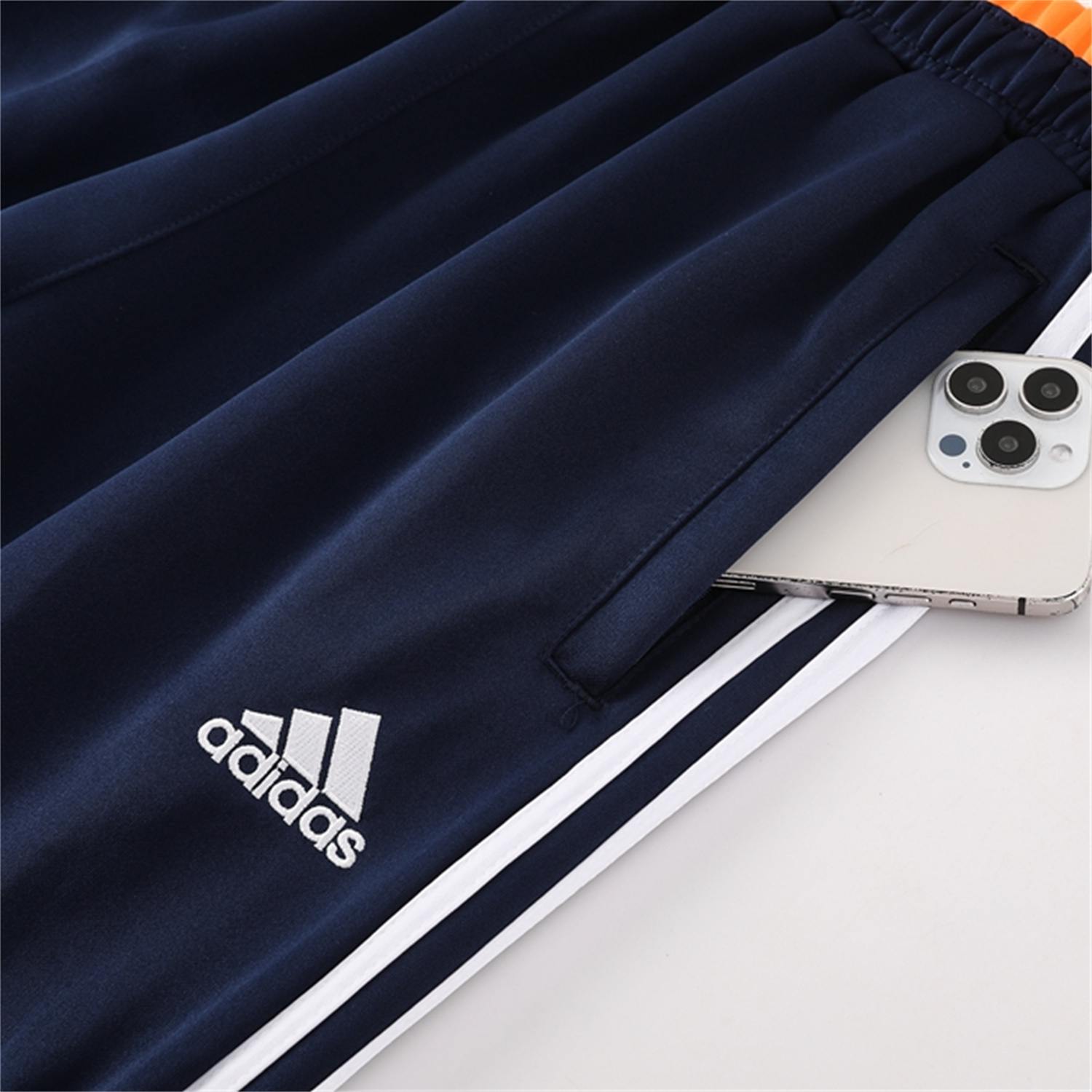 AlphaJersey-Real Madrid 25-26 Jacket Training Tracksuit - Royal Blue Jackets & Pants with Orange Lines