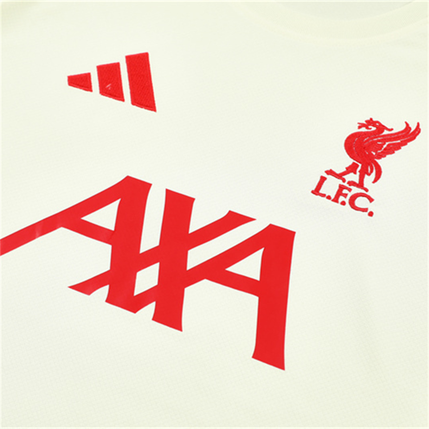 AlphaJersey-Liver.pool 25-26 Kids Short-Sleeve Training Set Off White Top & Black Shorts