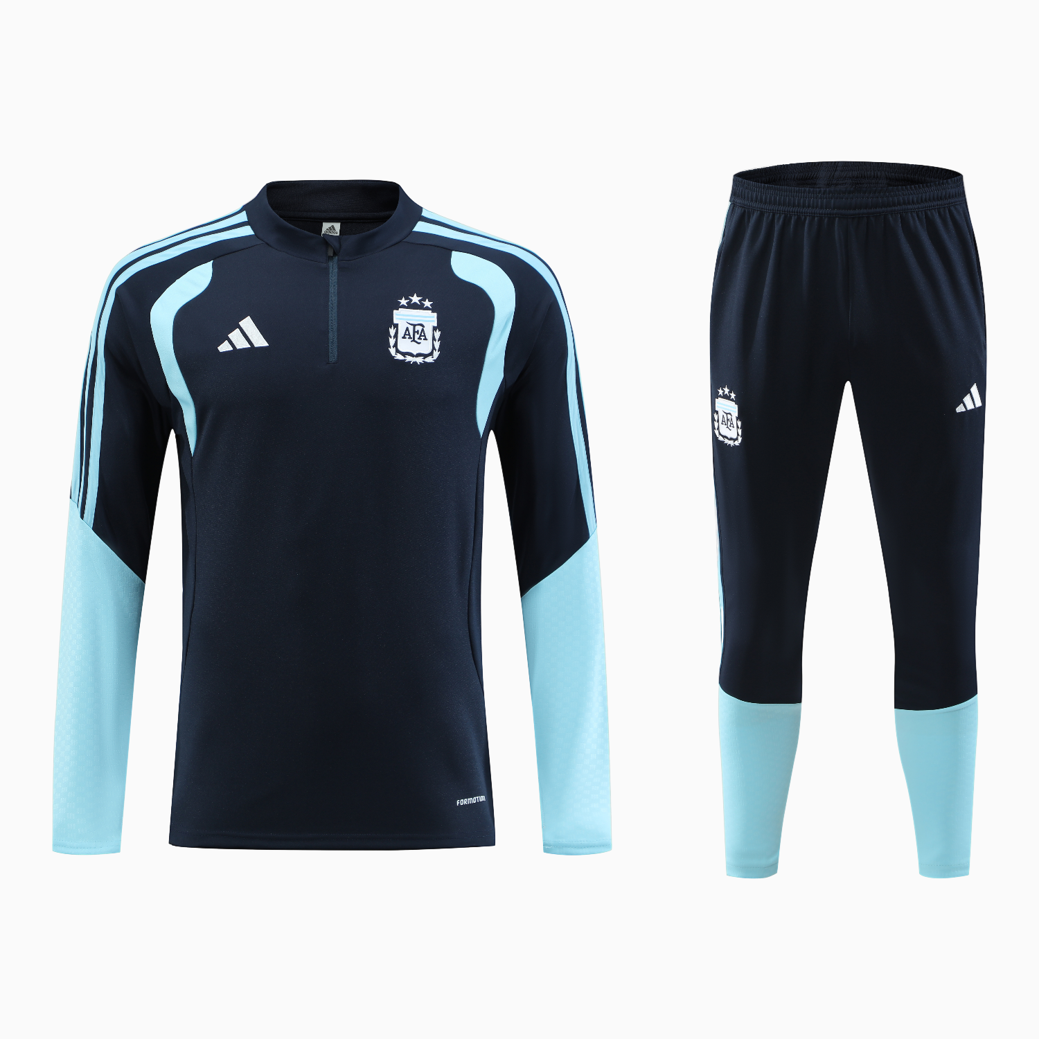 AlphaJersey-Argentina 2026 Long Sleeve Training Set - Blue Black Top & Pants