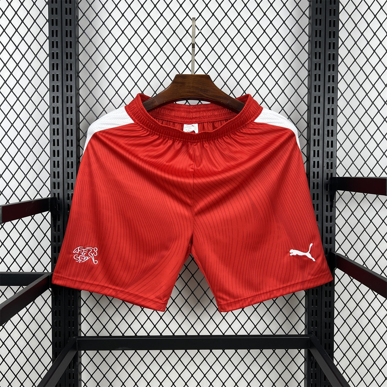 AlphaJersey-Switzerland 2026 Home Red Shorts - Fans Version