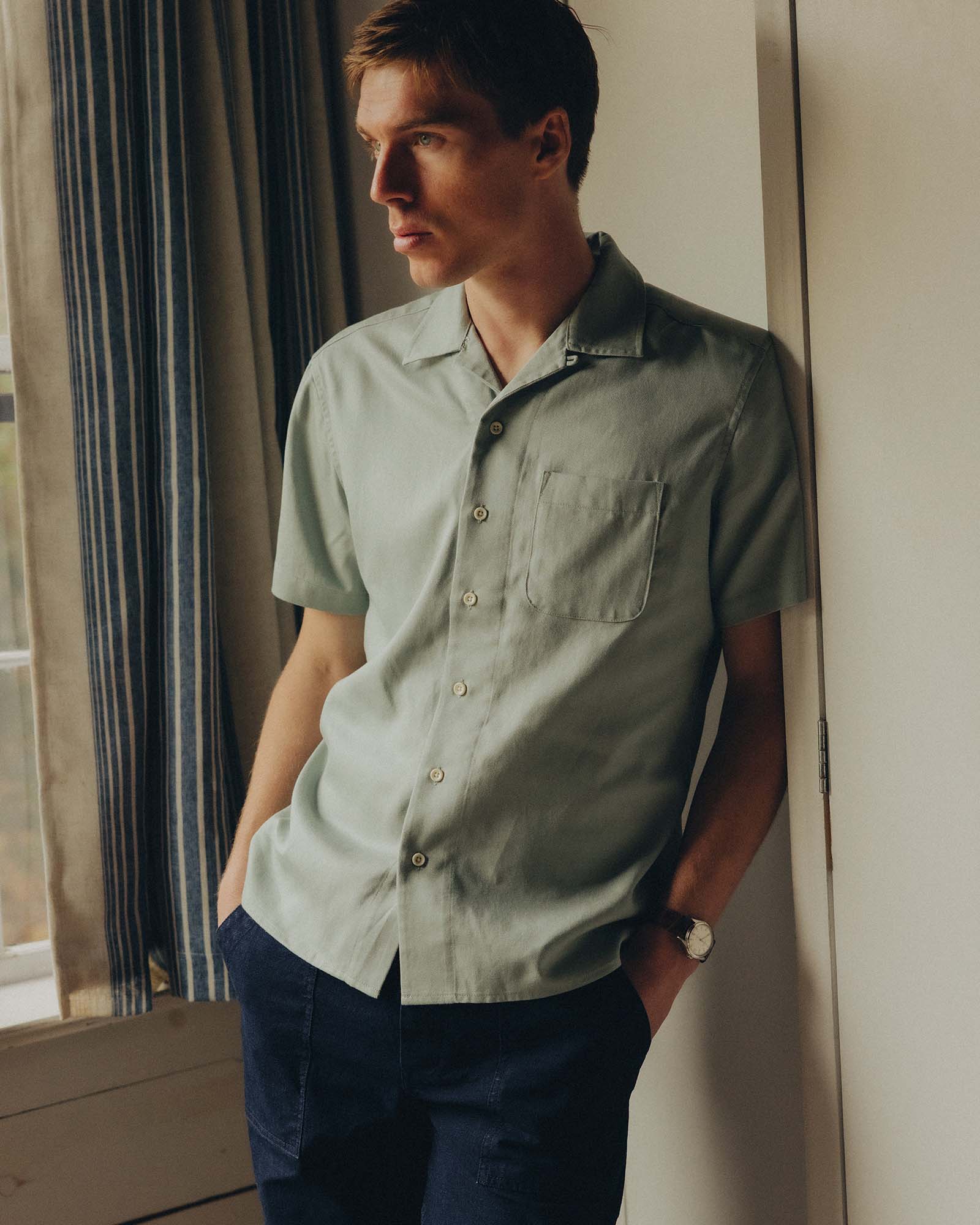 The Hawthorne Shirt in Surf Green | Modern Menswear by yycbvcnbmmnbm