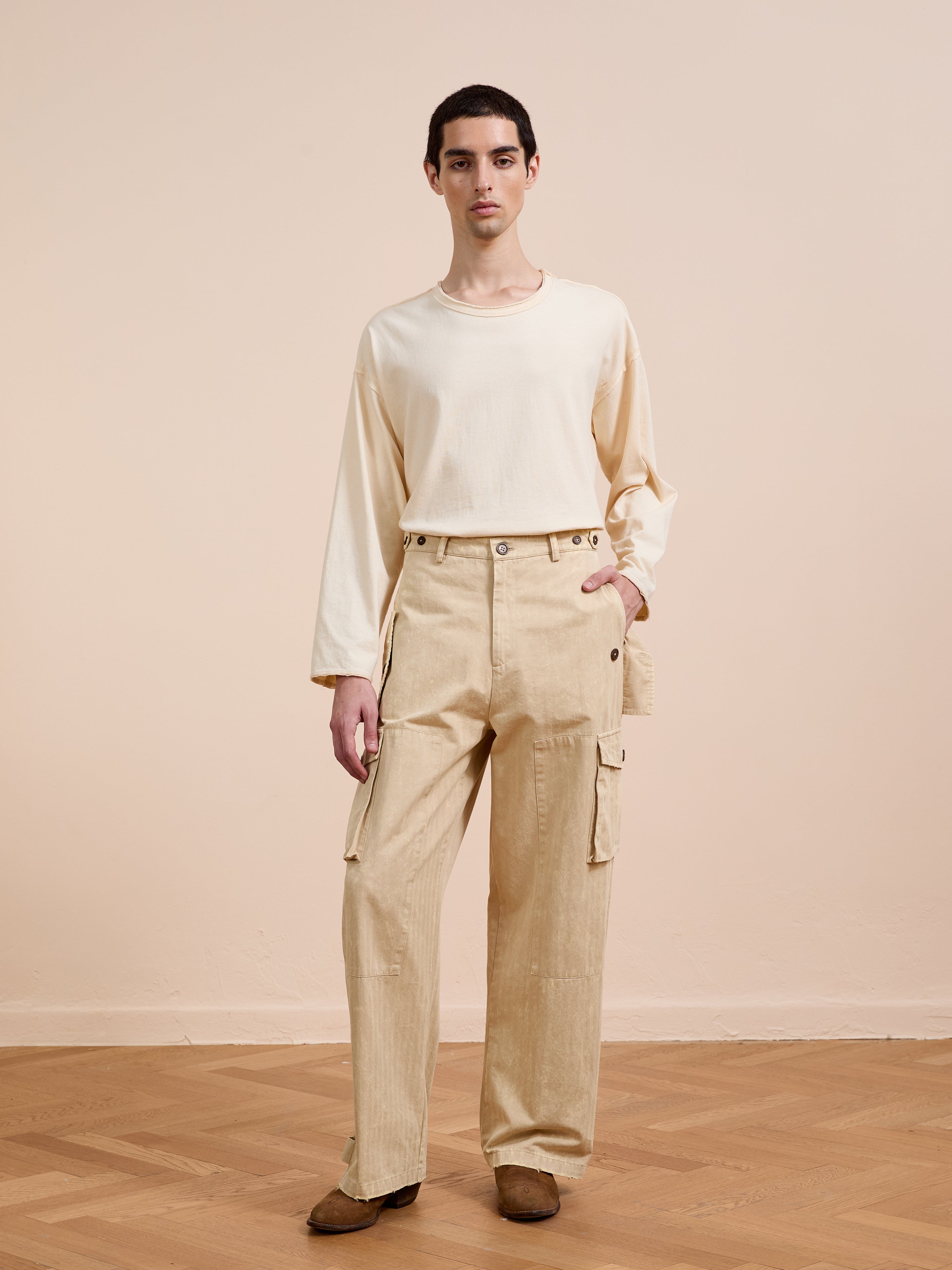 Utility Herringbone Paneled Pants | Modern Menswear by yycbvcnbmmnbm