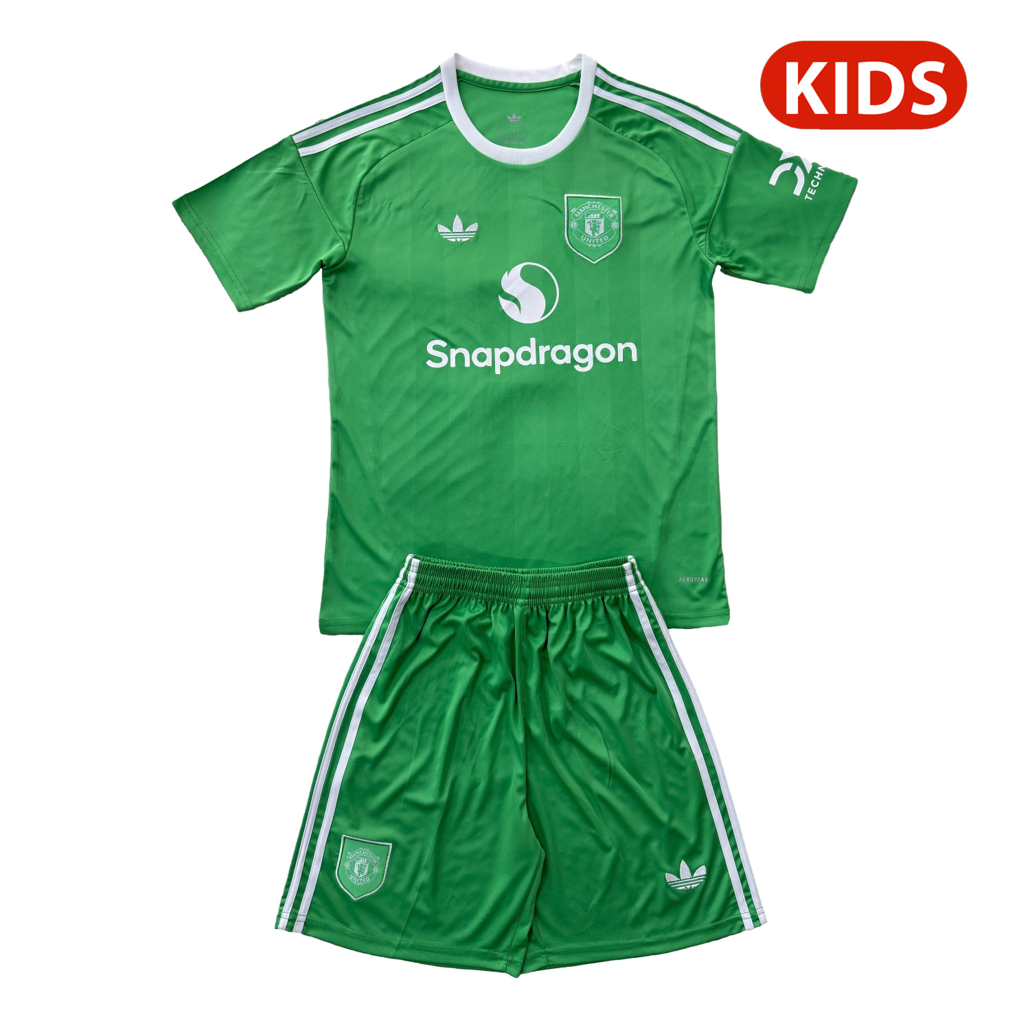 AlphaJersey-Manchester United 25-26 Green Goalkeeper Kids Kit