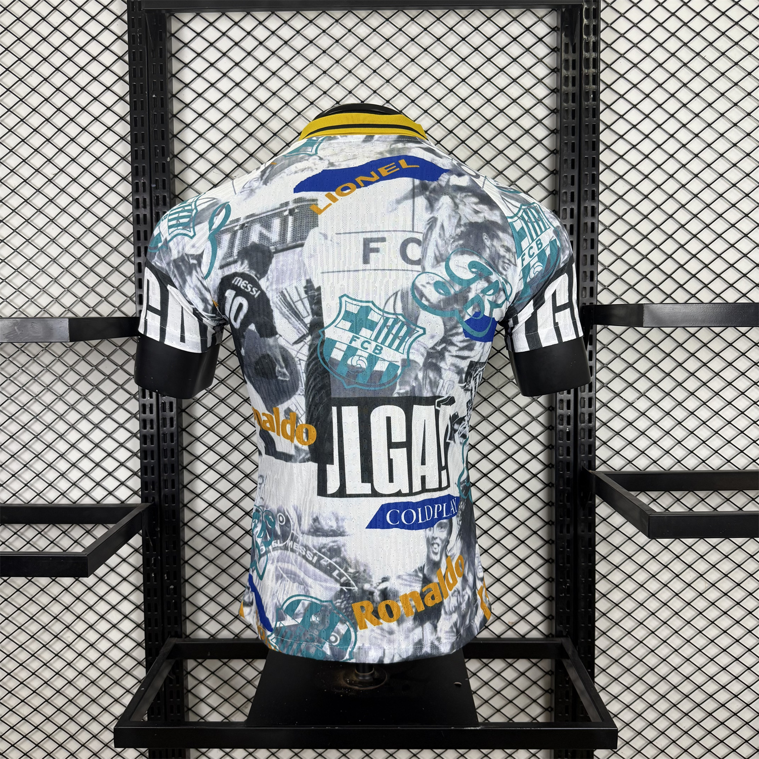 AlphaJersey-Barcelona 25-26 Ronaldinho Photo Collage Style POLO Colorful Special Jersey - Player Version