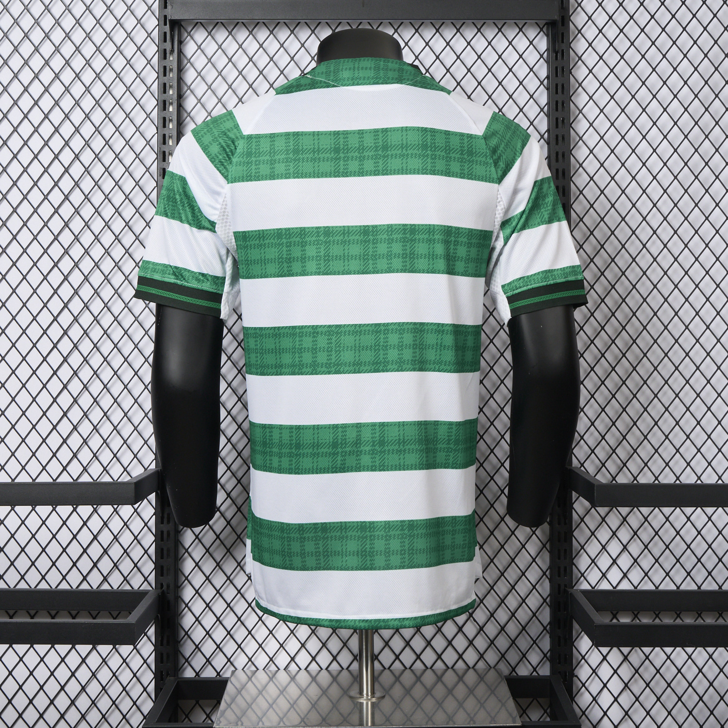 AlphaJersey-Celtic 25-26 Home Green White Stripes Jersey - Player Version