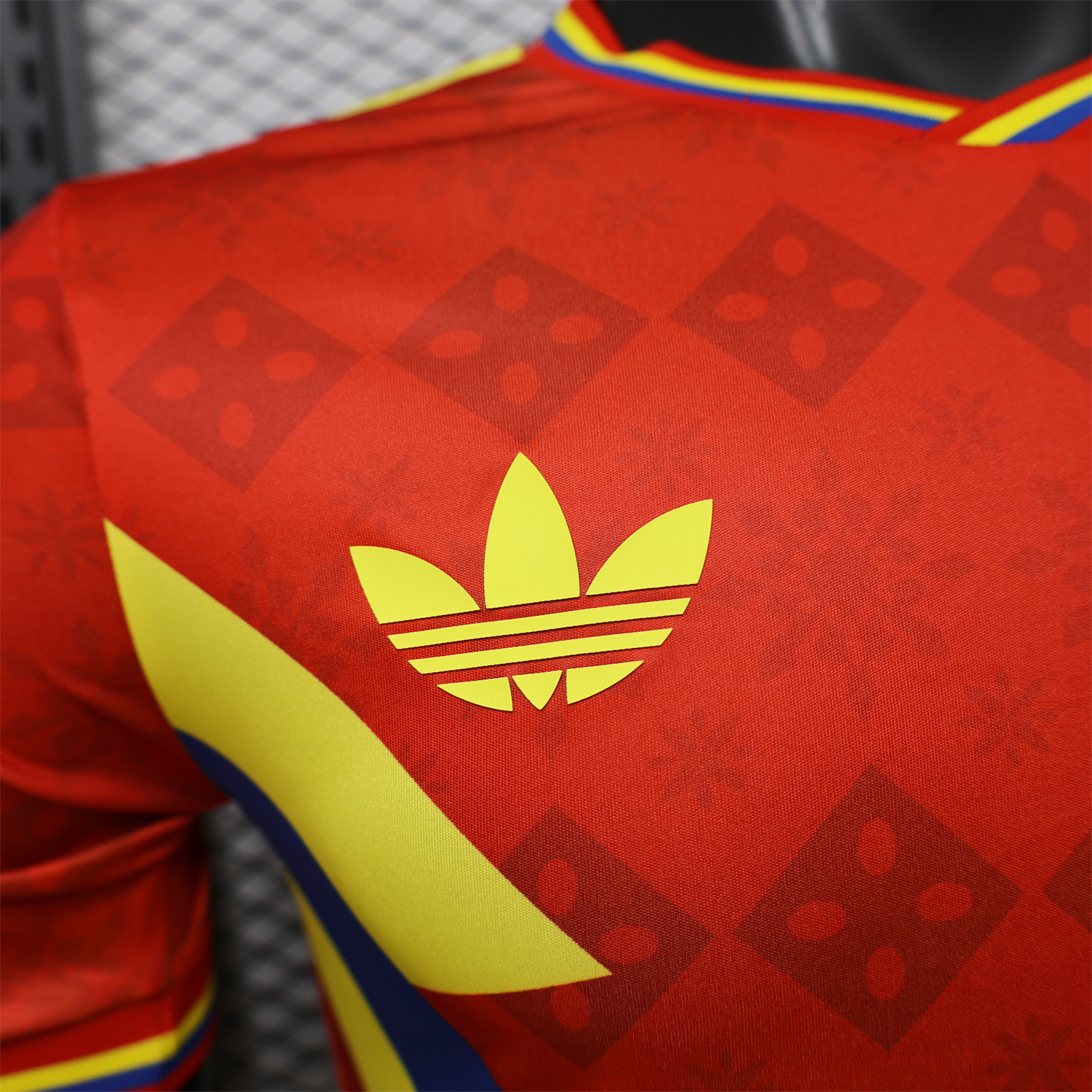 AlphaJersey-Colombia 2026 Red With Yellow Blue Special Jersey - Player Version