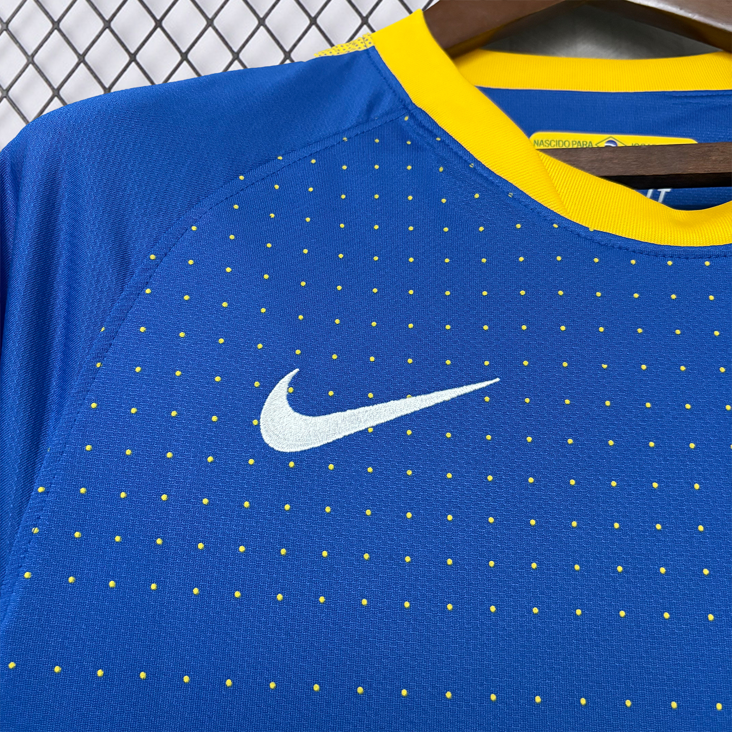 AlphaJersey-Retro Brazil 2010 Away Blue Jersey
