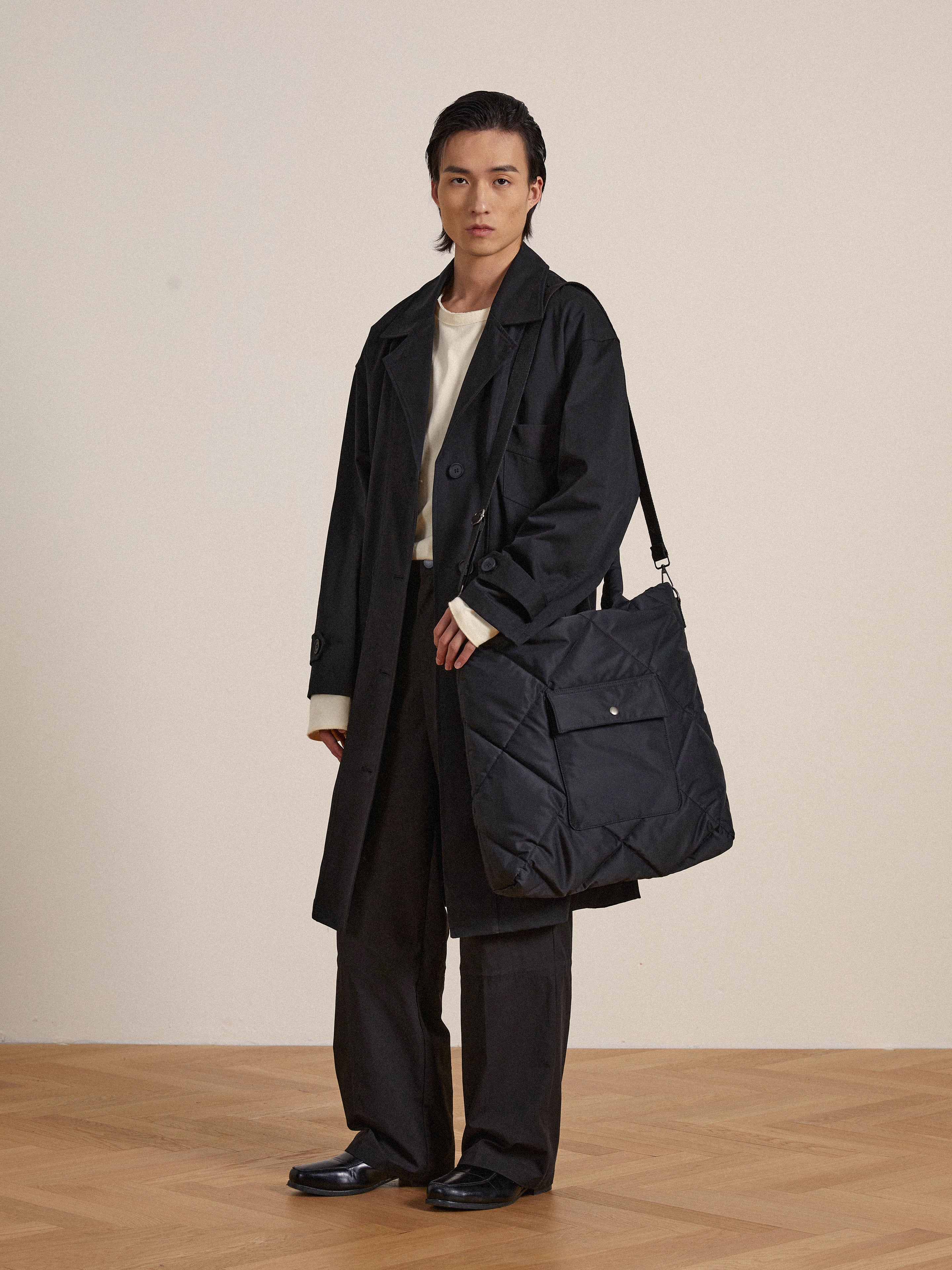 Dayer Nylon Quilted Bag | Modern Menswear by yycbvcnbmmnbm