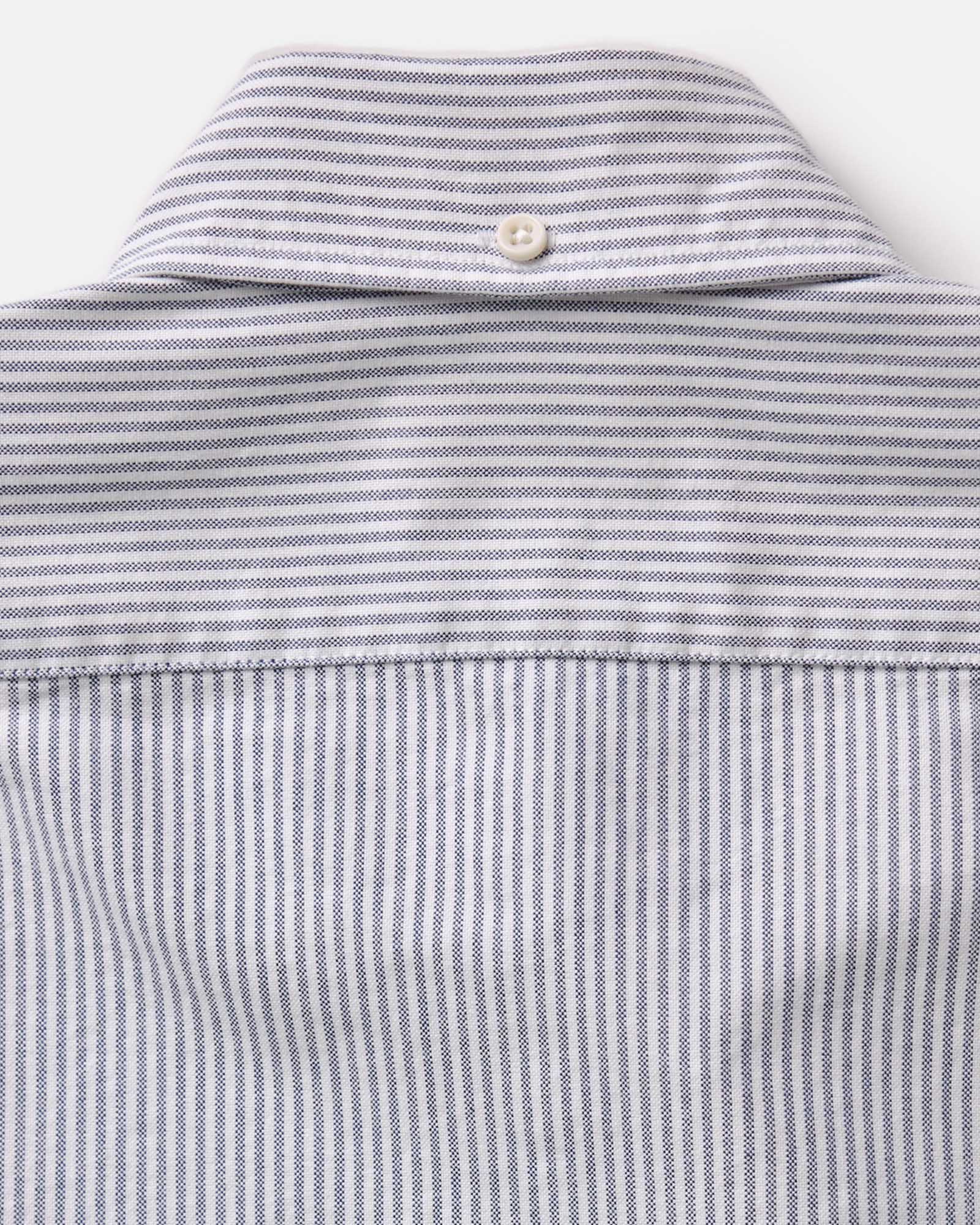 The Jack in Navy University Stripe Everyday Oxford | Modern Menswear by yycbvcnbmmnbm