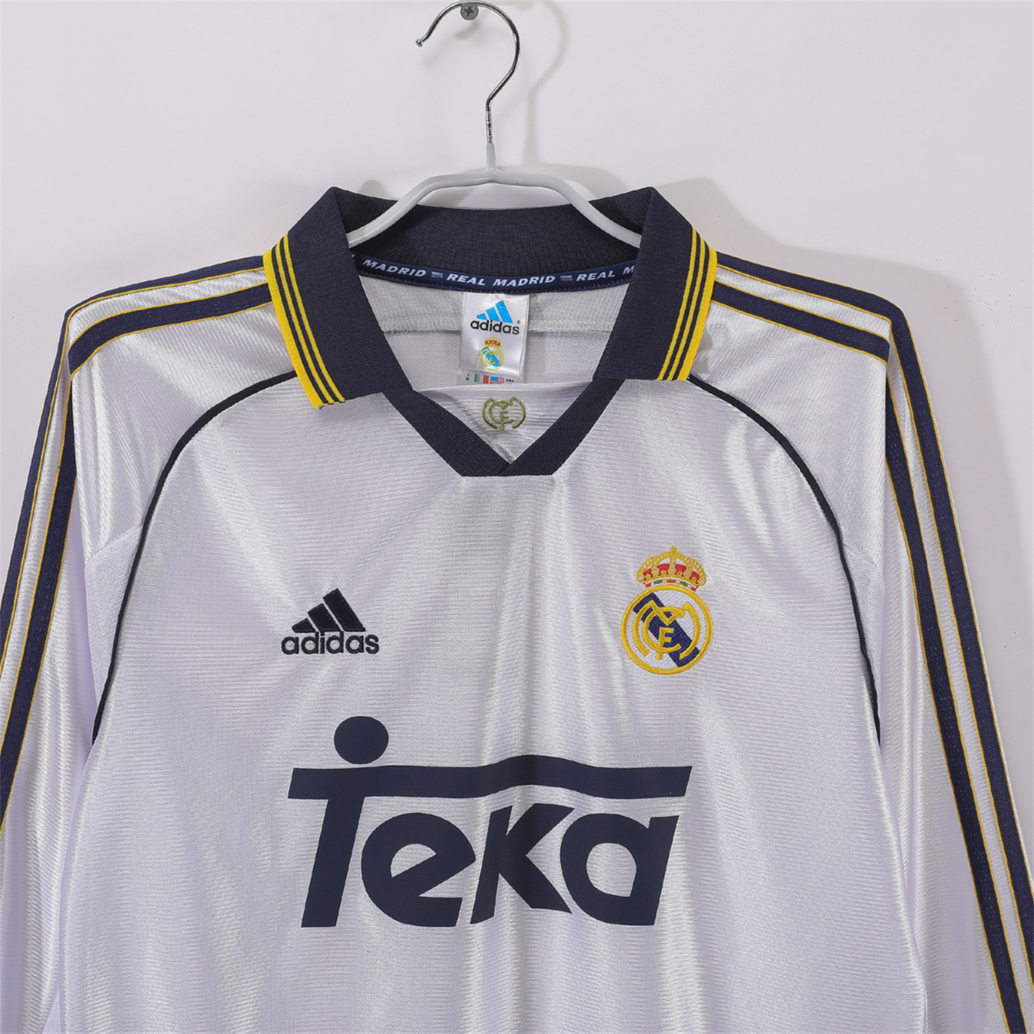 AlphaJersey-Retro Real Madrid 1998-00 Home Long Sleeves Jersey