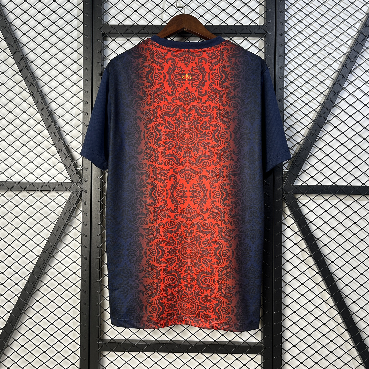 AlphaJersey-Paris Saint-Germain PSG 25-26 Champions League Commemorative Edition Red Blue Flower Pattern T-shirts