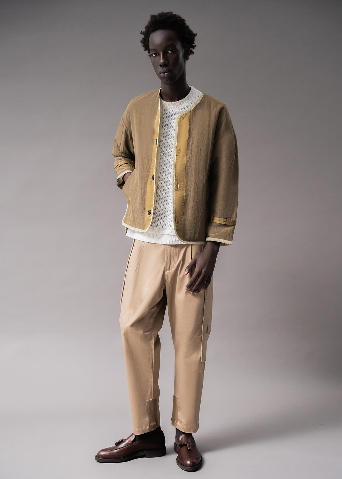 White Open Weave Crew | Modern Menswear by yycbvcnbmmnbm
