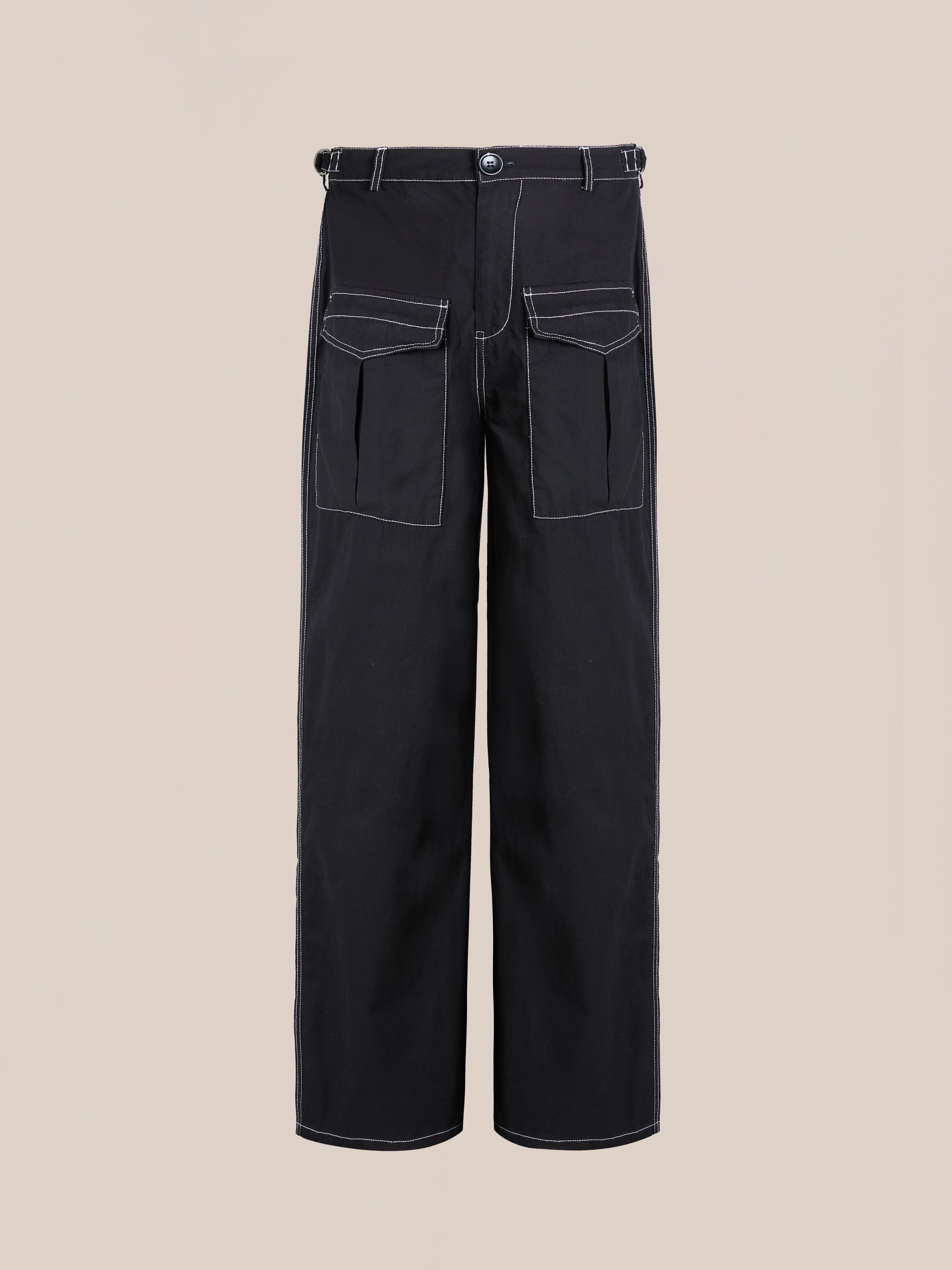 Lucca Black Contrast Pocket Pants | Modern Menswear by yycbvcnbmmnbm