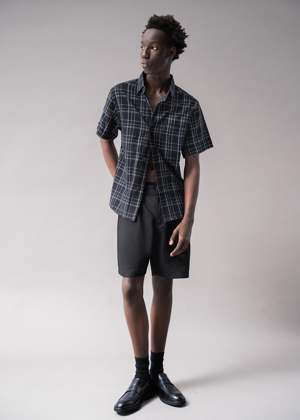 Tron 2-D Plaid Black | Modern Menswear by yycbvcnbmmnbm