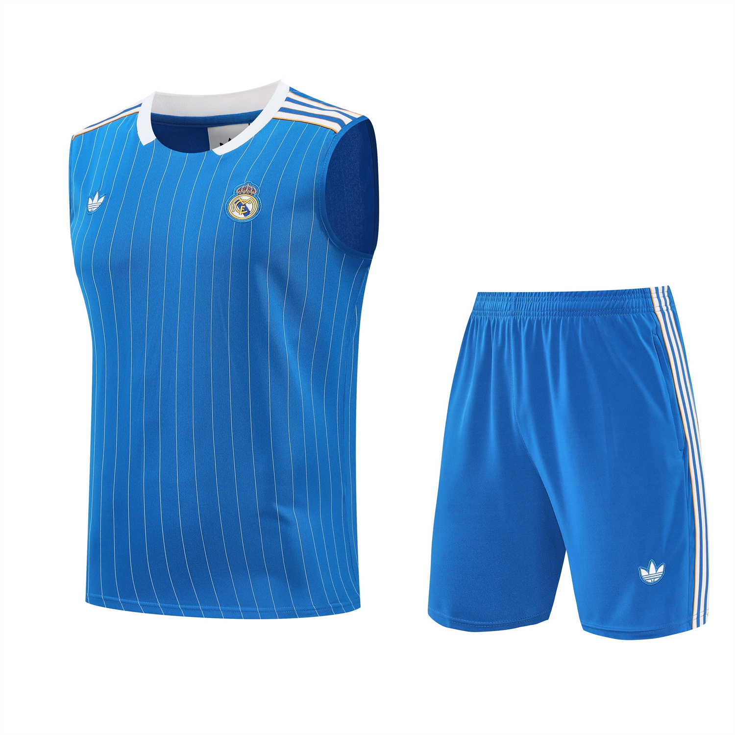 AlphaJersey-Real Madrid 25-26 Vest Training Set - Blue Vest & Blue Shorts