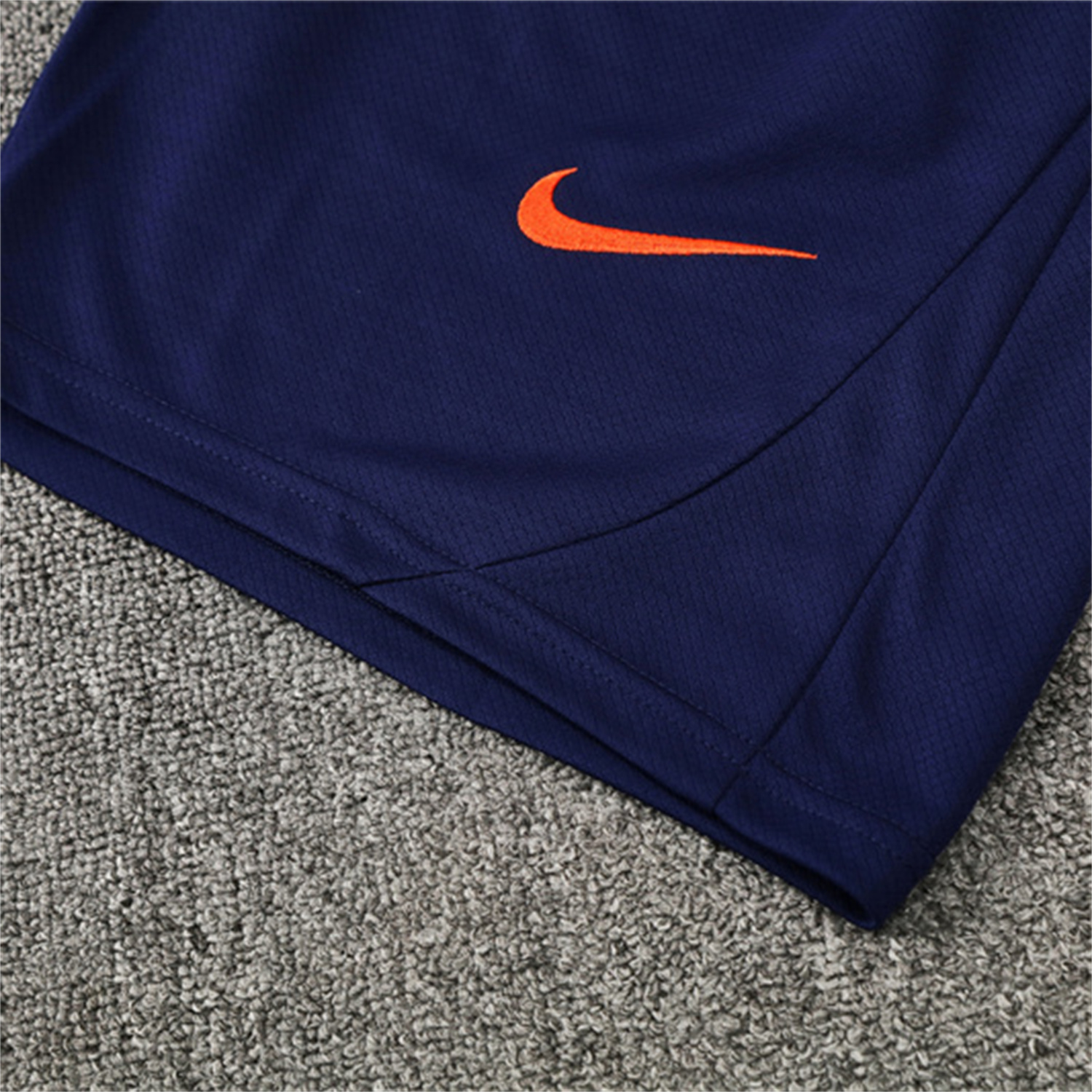 AlphaJersey-Barcelona 25-26 Kids Short-Sleeve Training Set - Orange Top Royal Blue Sponsor & Royal Blue Shorts