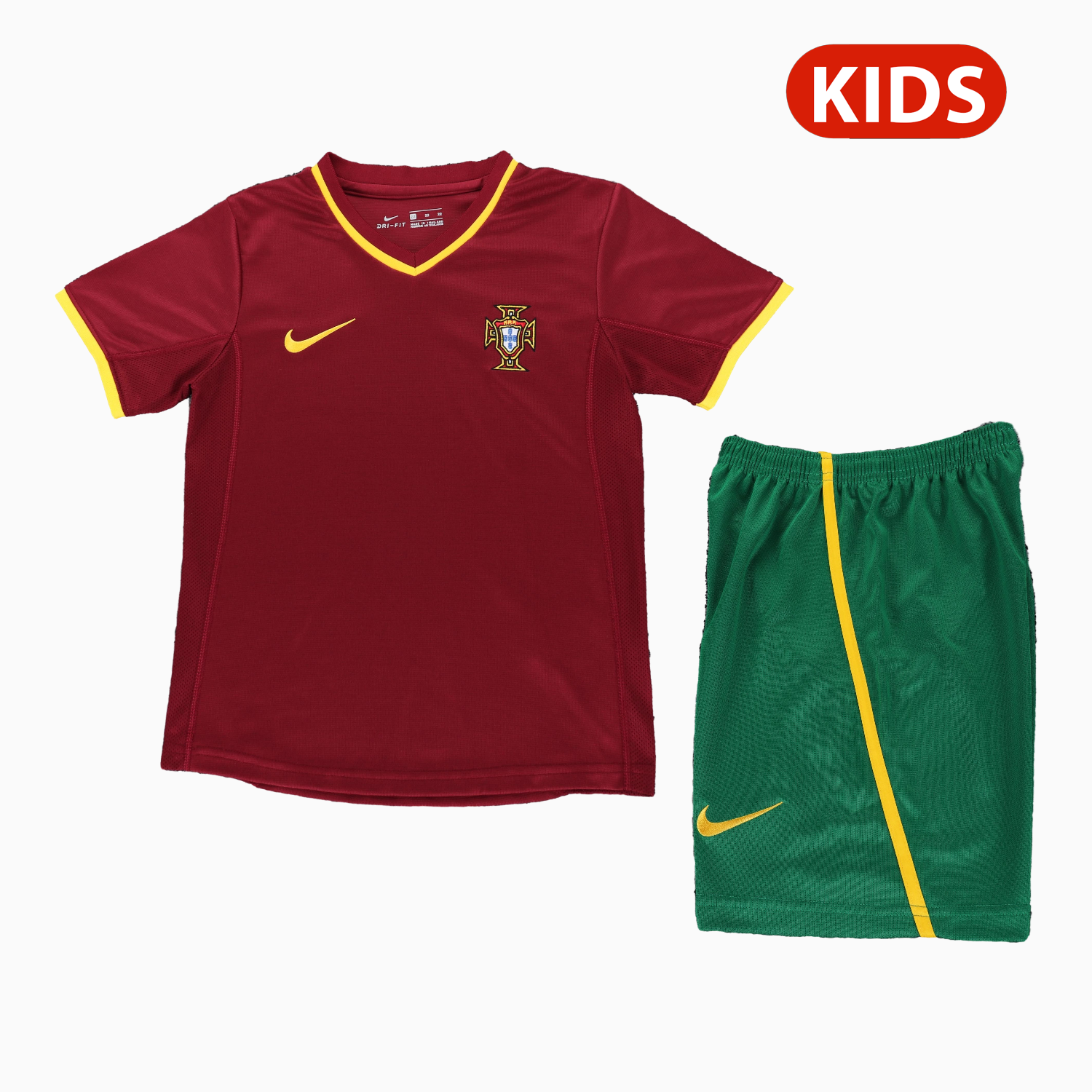 AlphaJersey-Retro Portugal 2000 Home Kids Kit