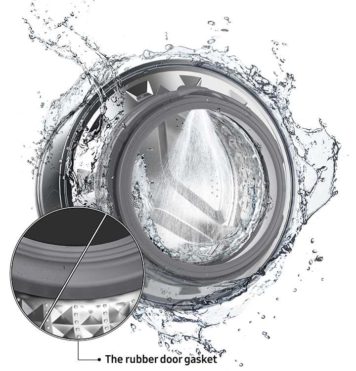 Shop for WW80T754DWH/SP now. Image shows water swishing around washer drum of QuickDrive™, 8Kg, Front Load, 4 Ticks