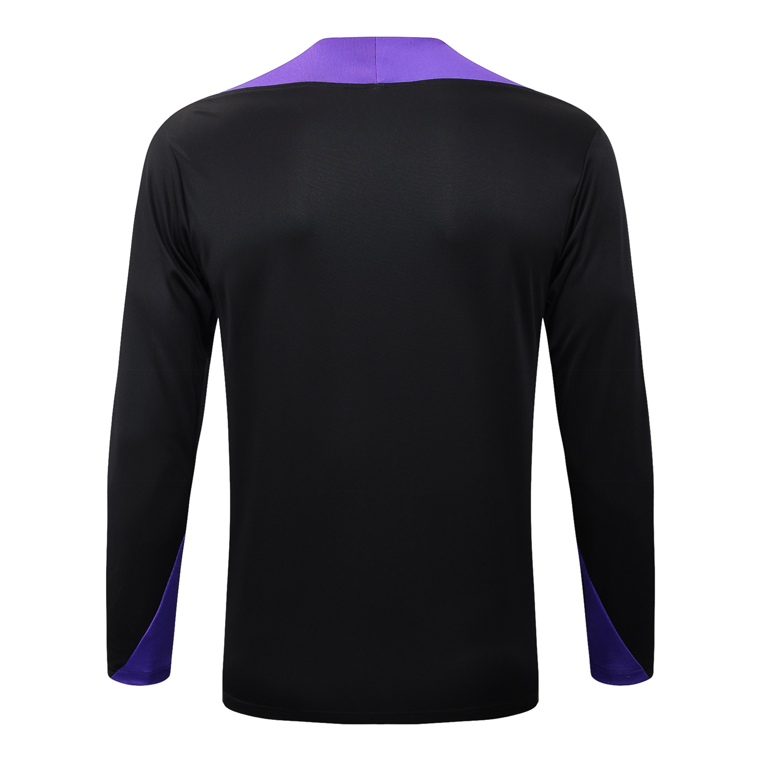 AlphaJersey-Barcelona X KB 25-26 Long Sleeve Training Set - Black Top with Purple Badge and Black Pants