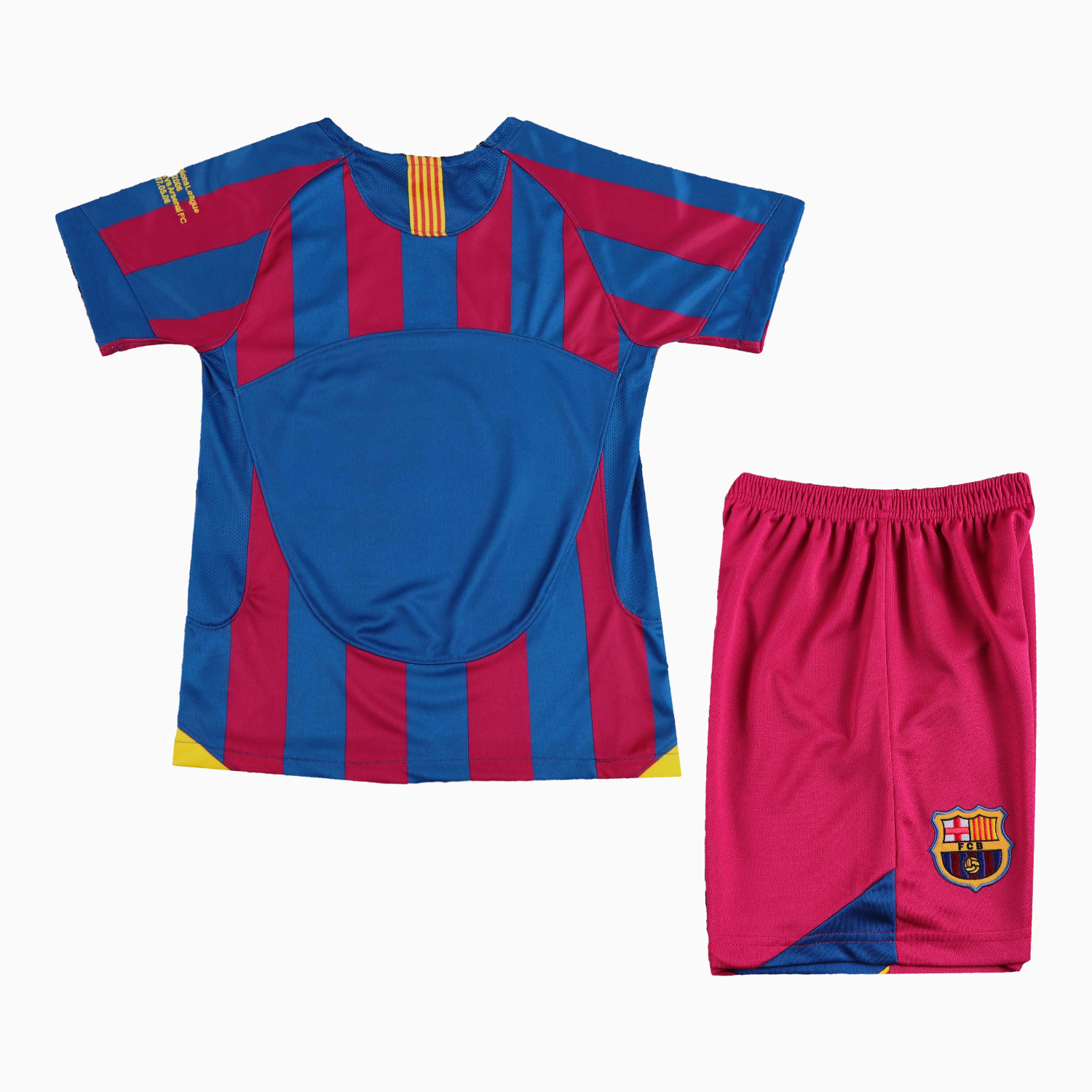 AlphaJersey-Retro Barcelona 2005-06 Home Stadium Kids Kit - Champions League Version