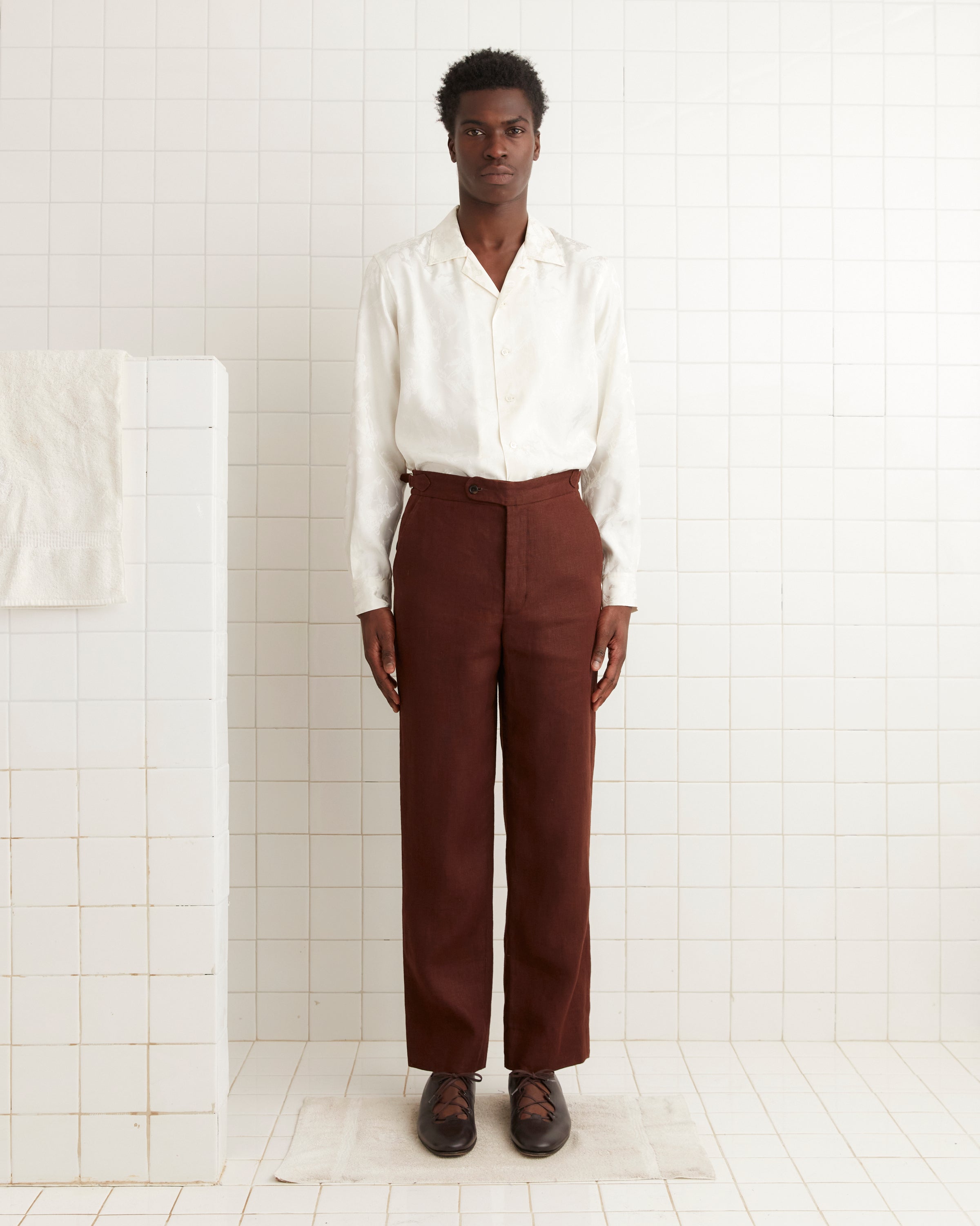 Linen Suiting Trousers - Chocolate | Modern Menswear by yycbvcnbmmnbm
