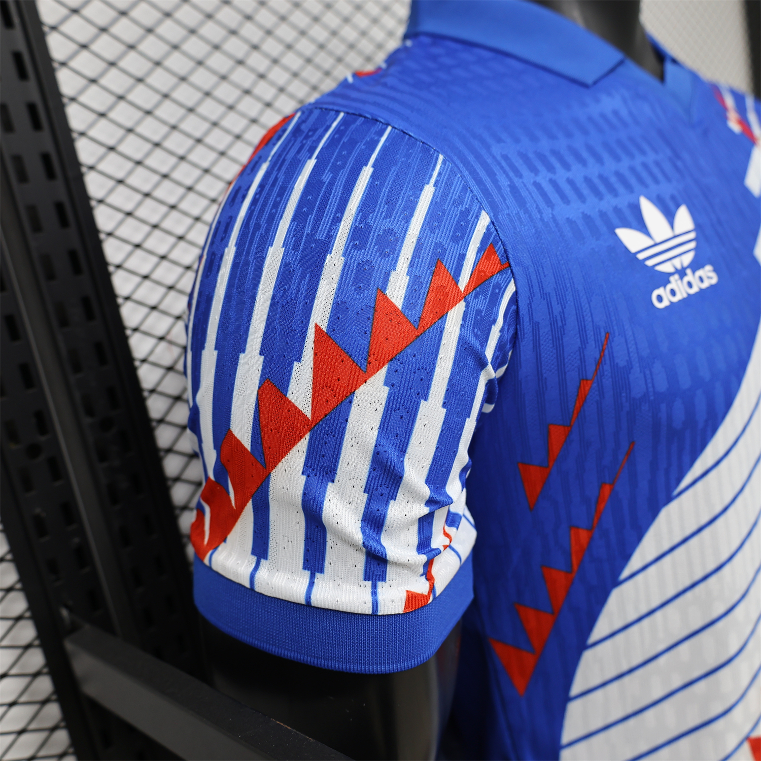 AlphaJersey-Japan 2026 Red-White Stripes Blue Special Jersey - Player Version