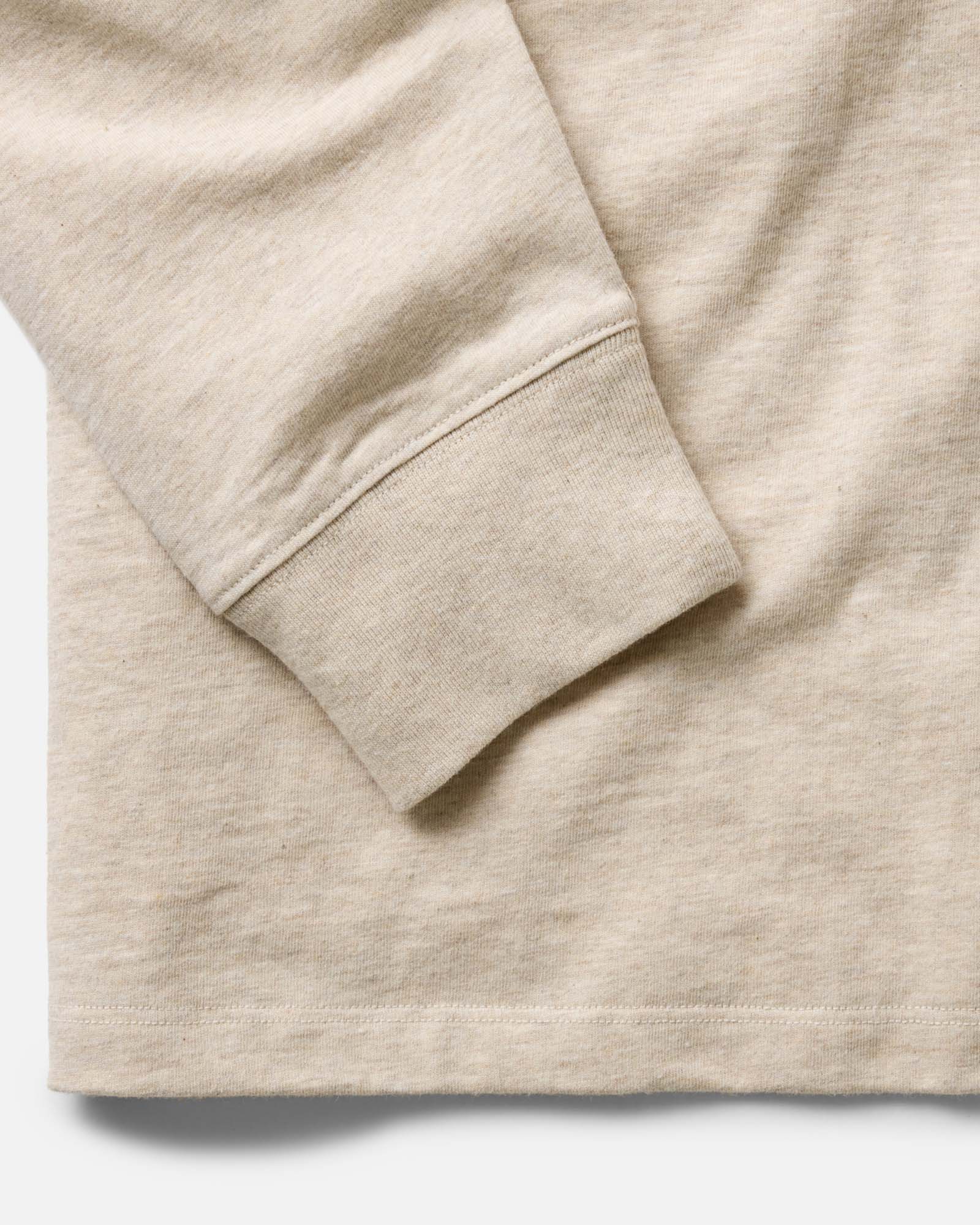 The Organic Cotton Long Sleeve Tee in Heather Oat | Modern Menswear by yycbvcnbmmnbm