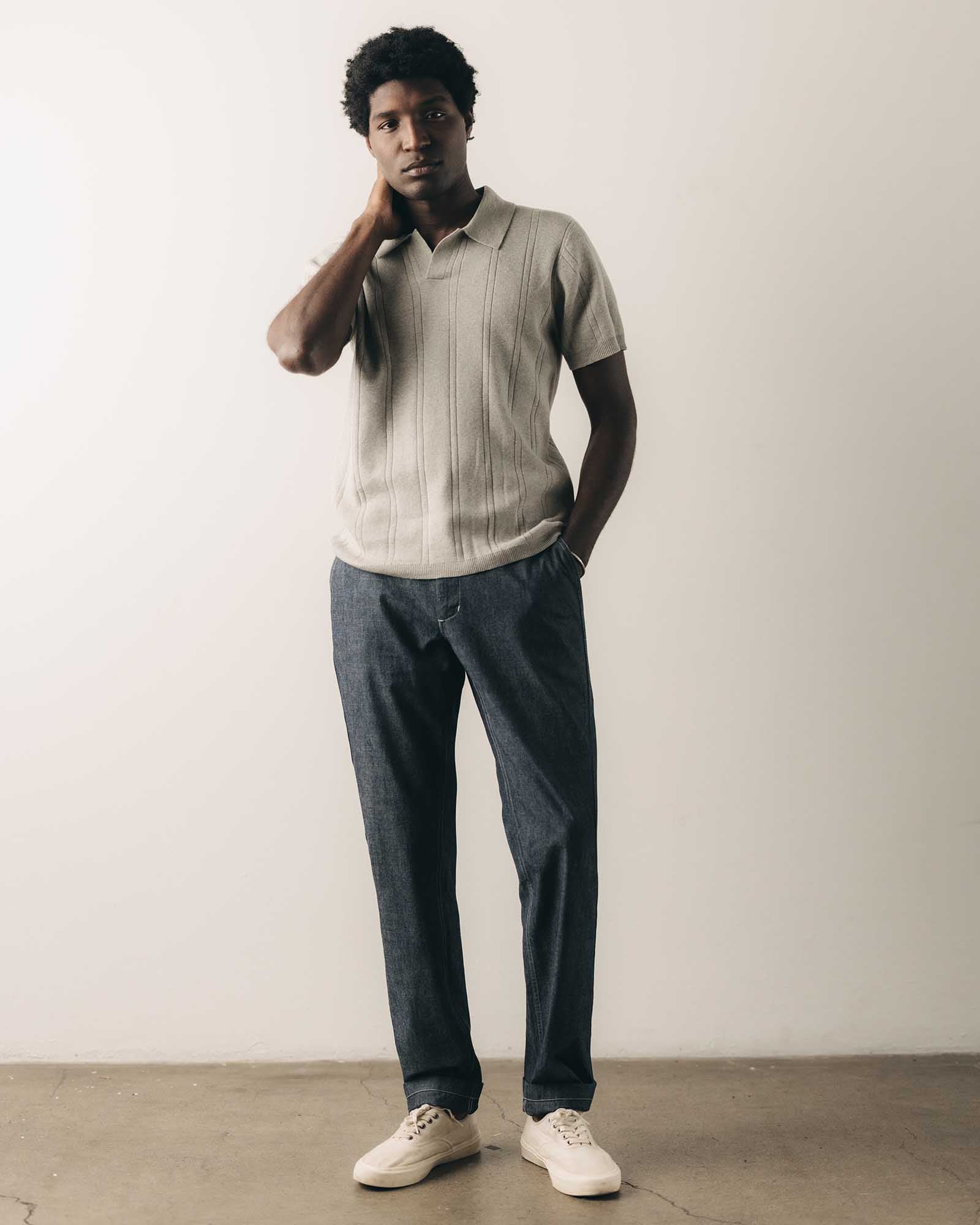 The Easy Pant in Washed Indigo Chambray | Modern Menswear by yycbvcnbmmnbm