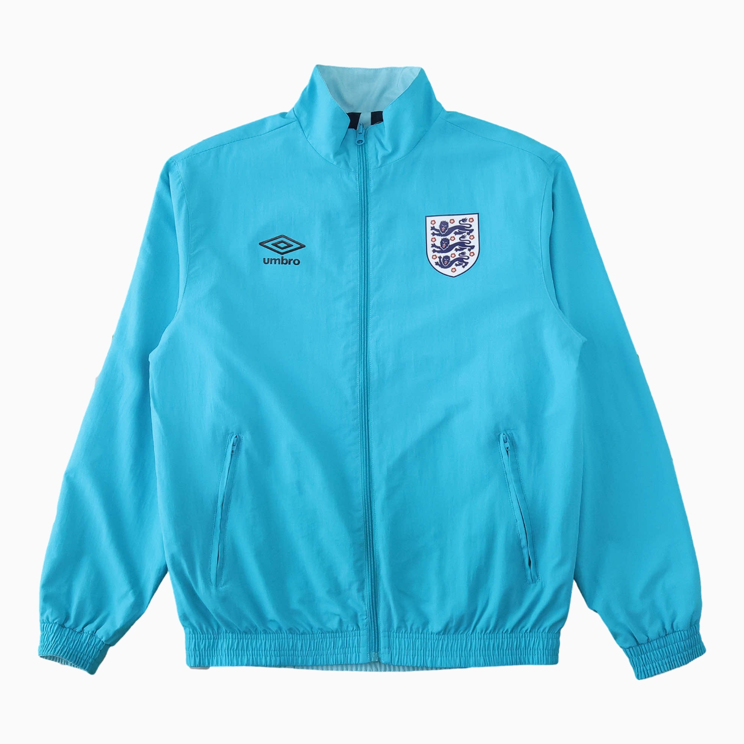 AlphaJersey-Retro England 1992 Double Sided Reversible Windbreaker - Blue & Green