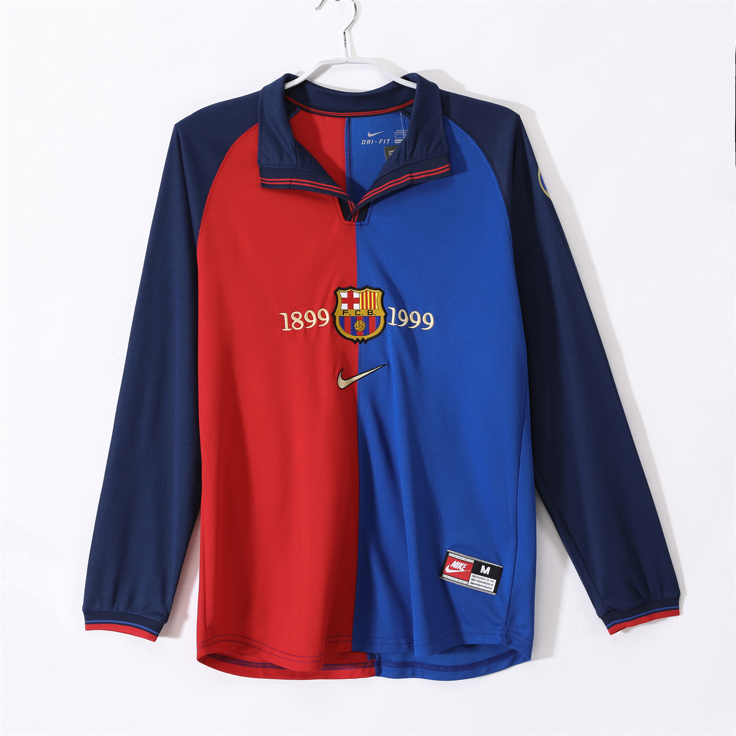 AlphaJersey-Retro Barcelona 99-00 Home Long Sleeves Jersey