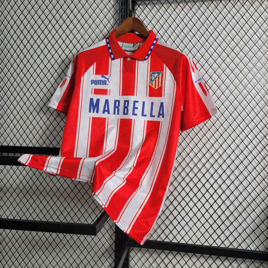 AlphaJersey-Retro Atletico Madrid 1994-95 Home Stadium Jersey