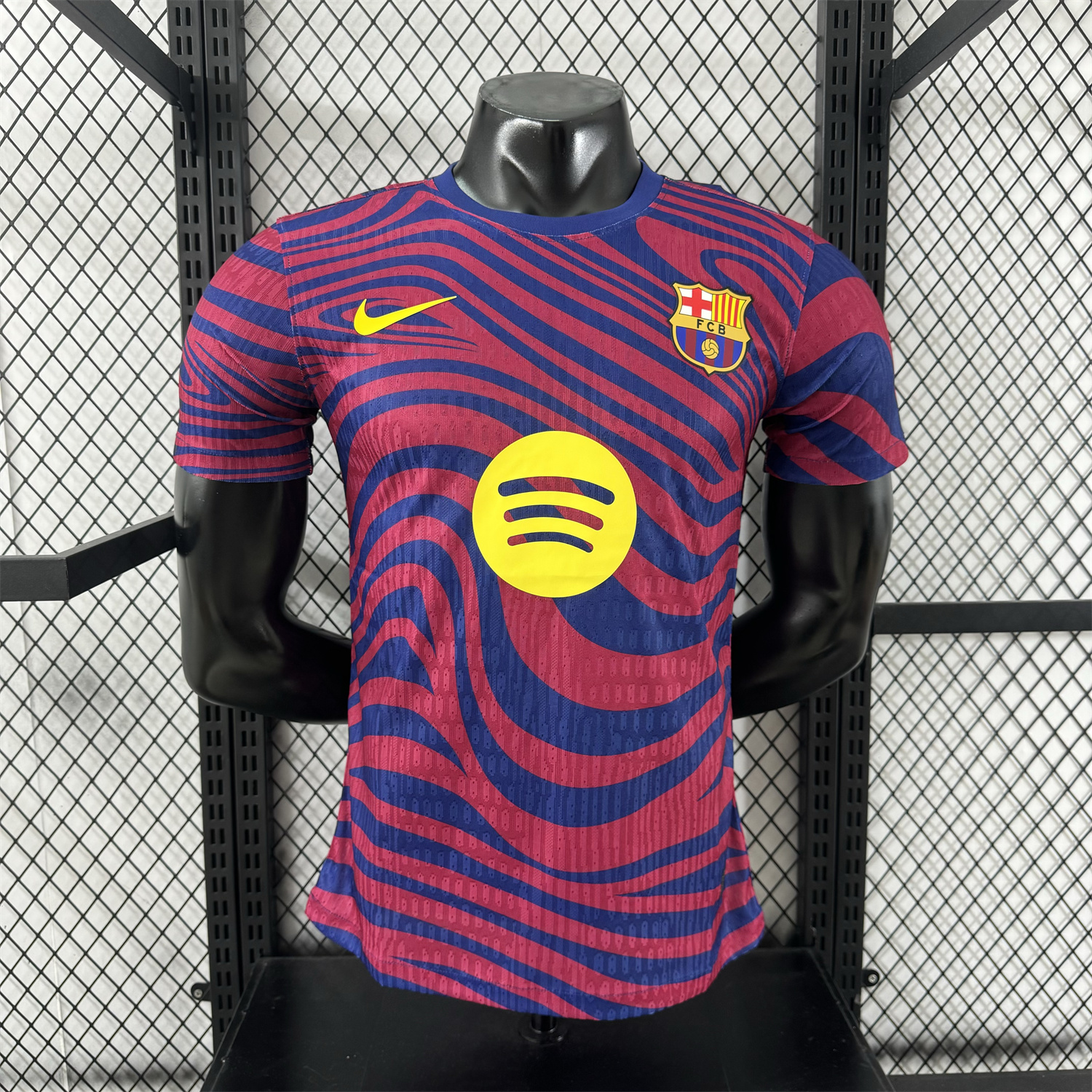 AlphaJersey-Barcelona 25-26 Red & Blue Contours Special Jersey - Player Version