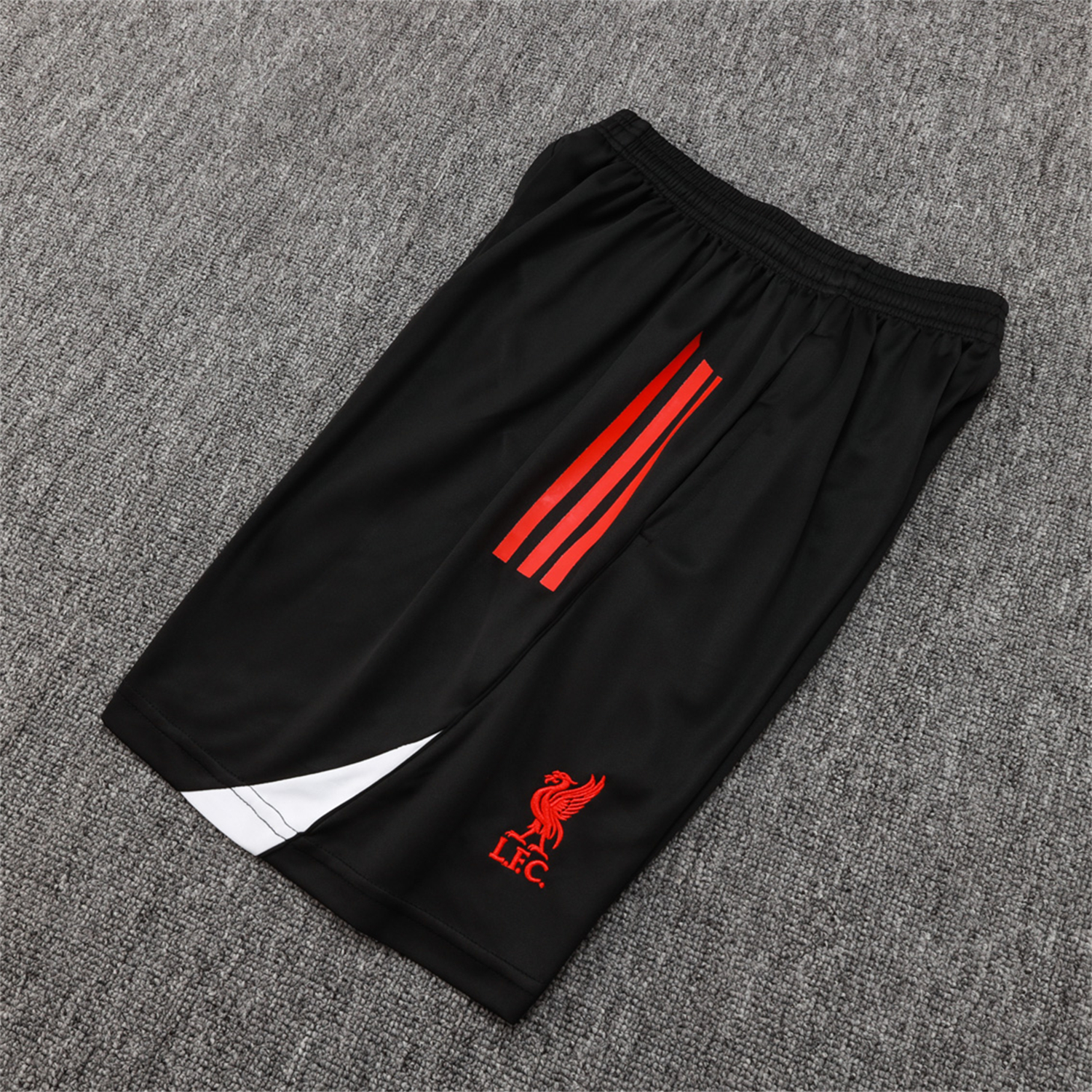AlphaJersey-Liver.pool 25-26 Vest Training Set - Black Vest & Black Shorts