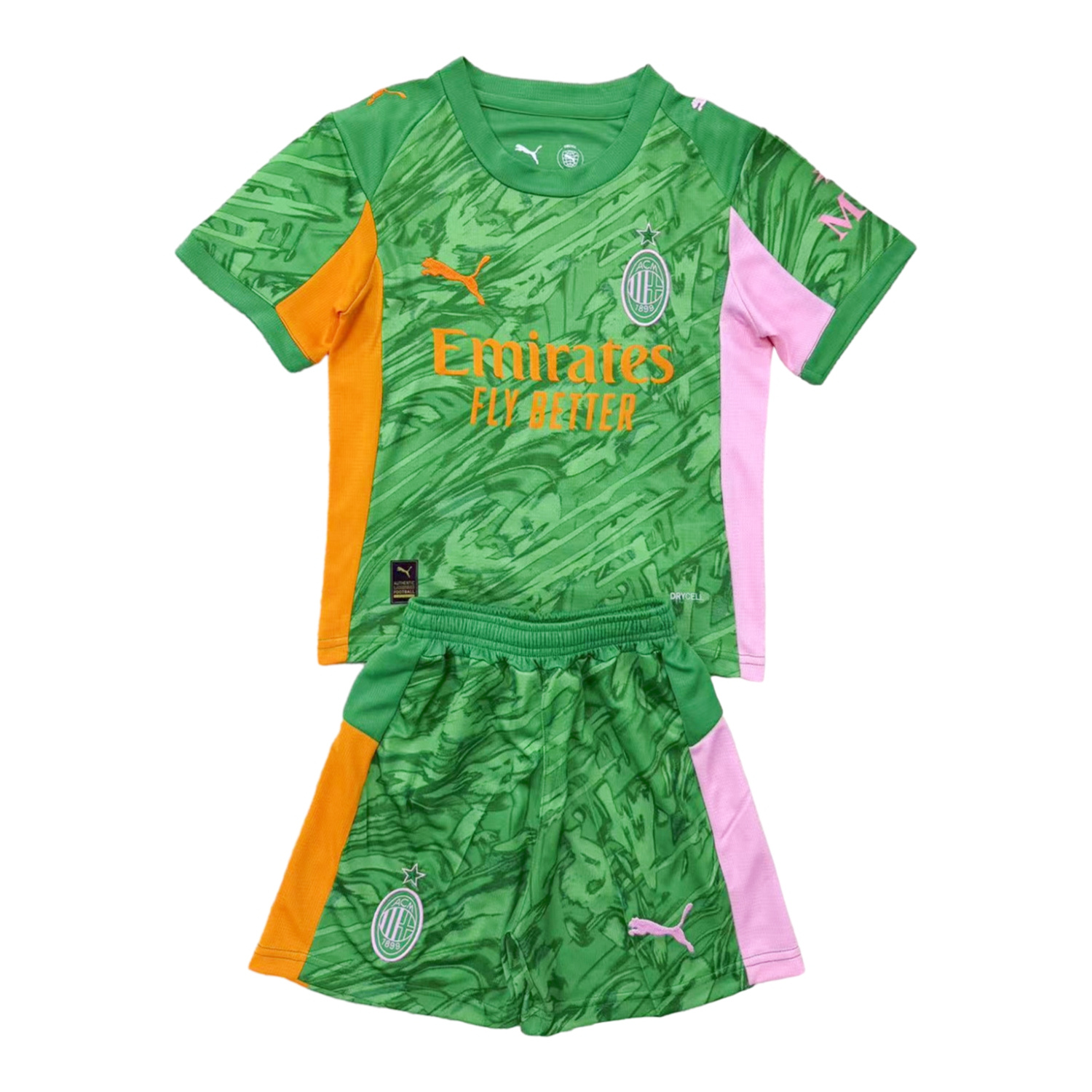 AlphaJersey-AC Milan 25-26 Green Goalkeeper Men's Adult Jersey Set - Fans Version