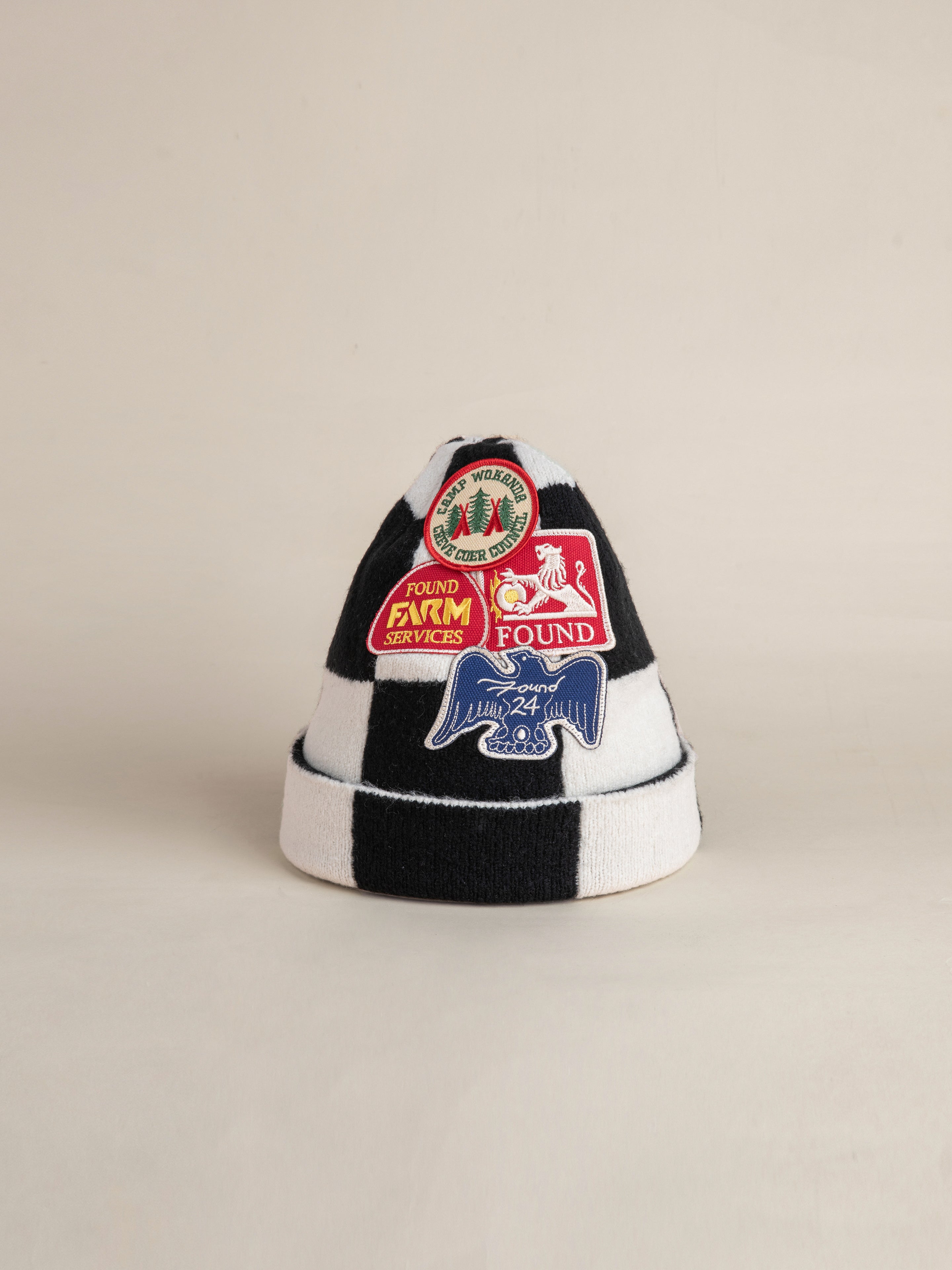 Check Multi Patch Beanie | Modern Menswear by yycbvcnbmmnbm