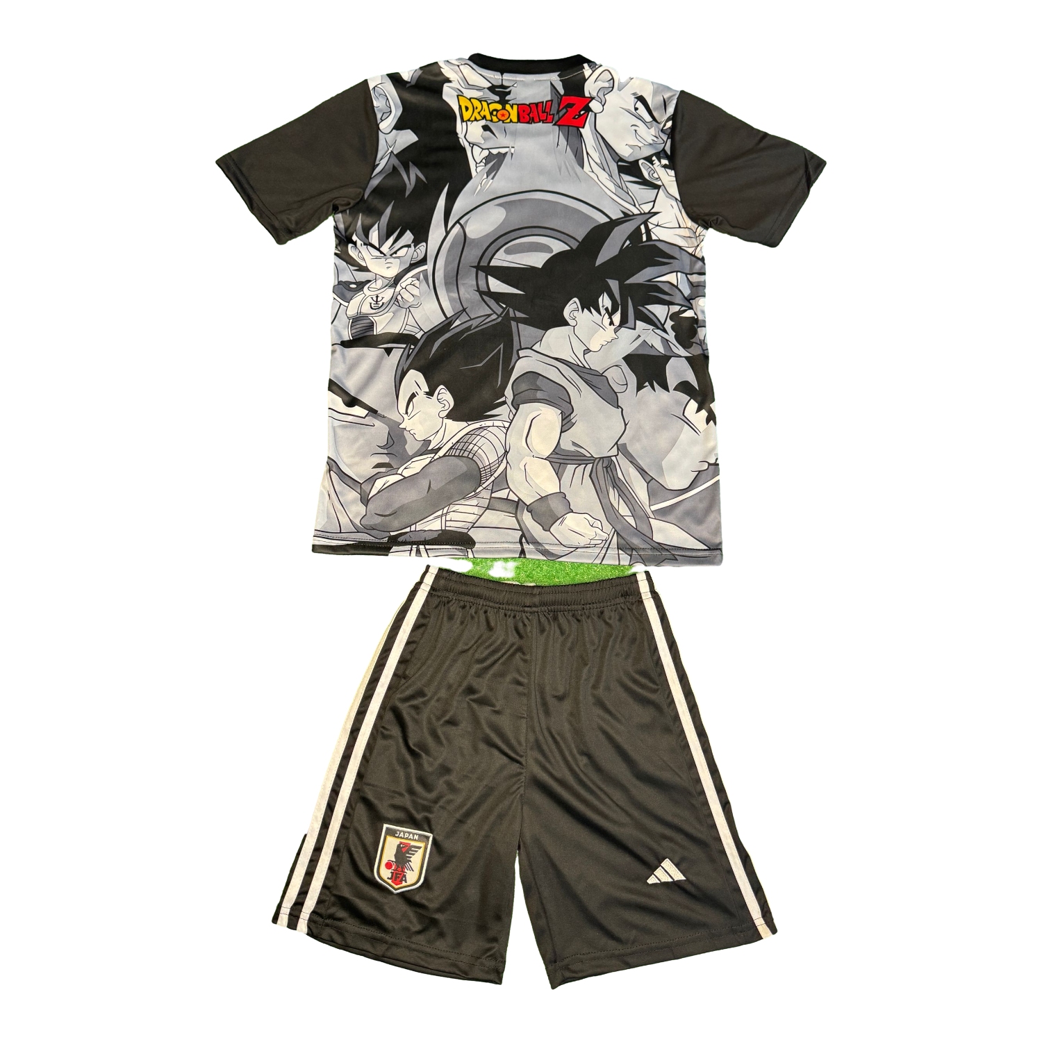 AlphaJersey-Japan 25-26 Vegeta & Son Goku Grey Special Kids Kit