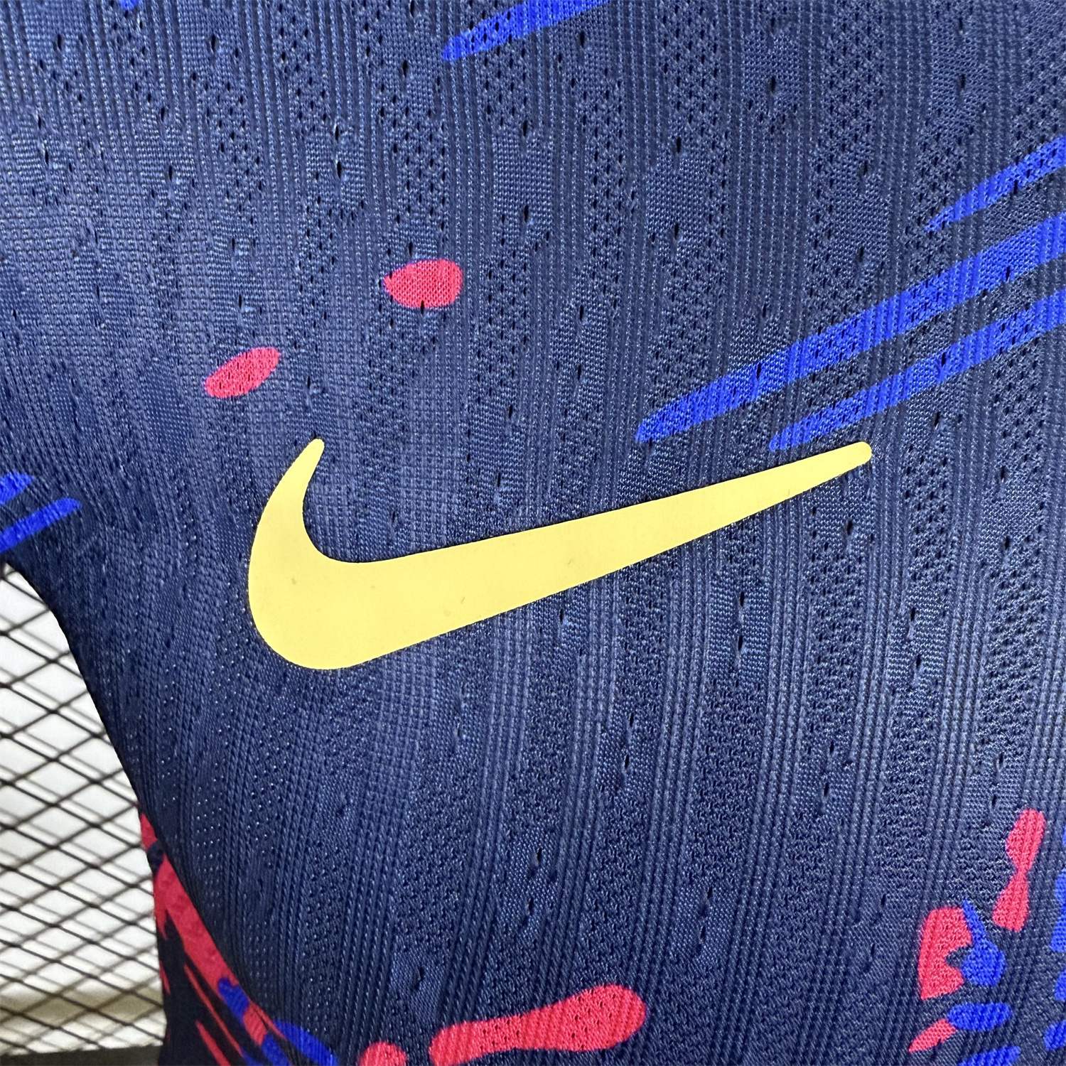 AlphaJersey-Barcelona 25-26 Red and Blue Graffiti Deep Blue Jersey - Player Version