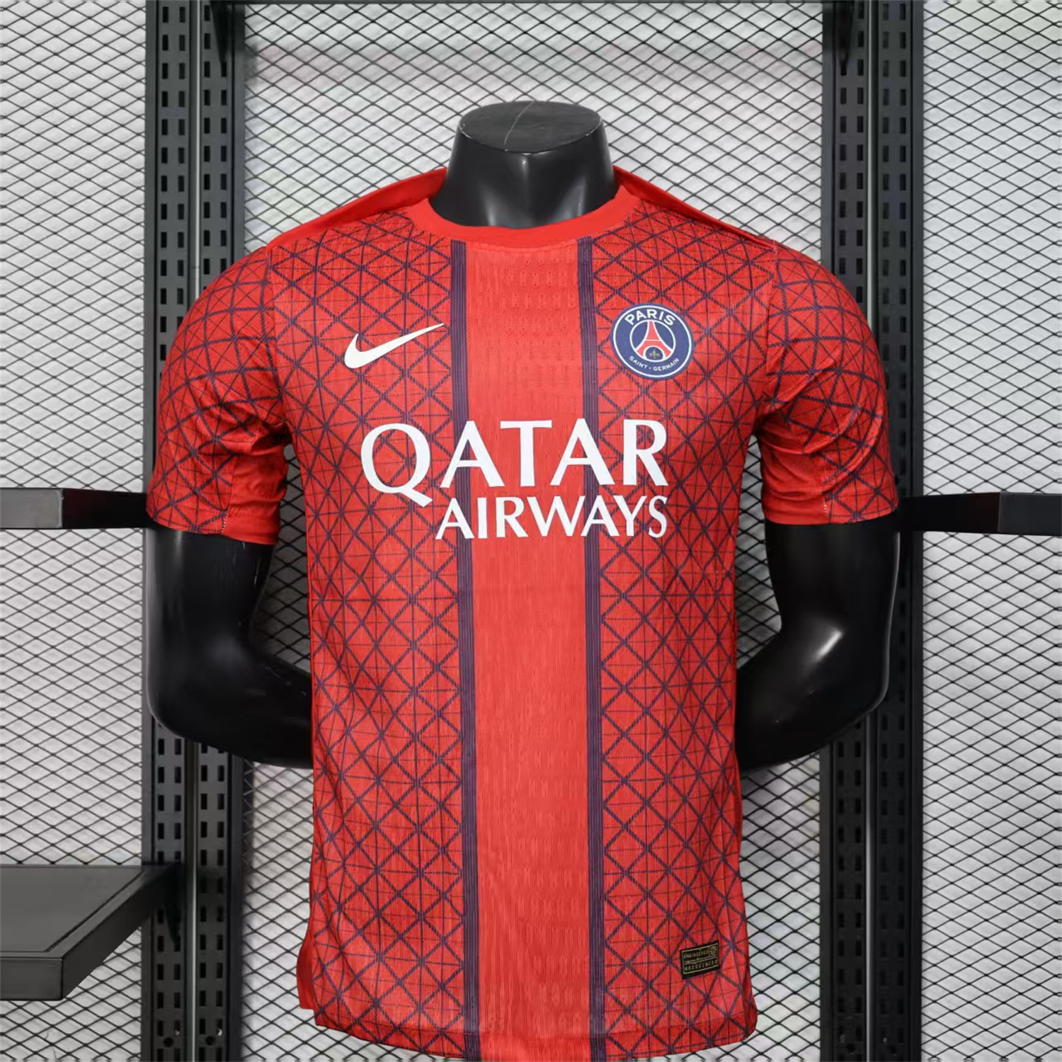 AlphaJersey-Paris Saint-Germain PSG 25-26 Red Pre-Match Training Jersey - Player Version