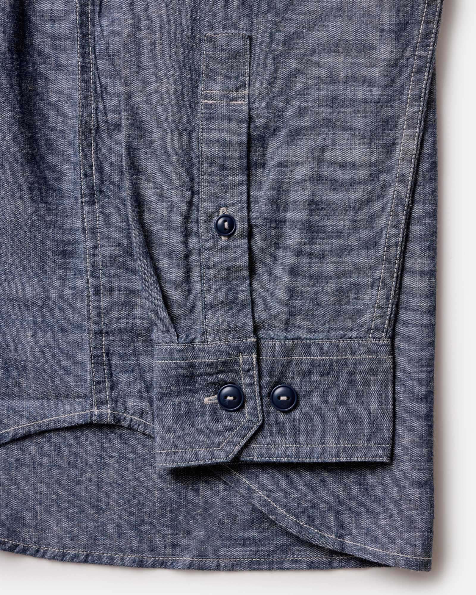 The Foundry Shirt in Rinsed Indigo Chambray | Modern Menswear by yycbvcnbmmnbm
