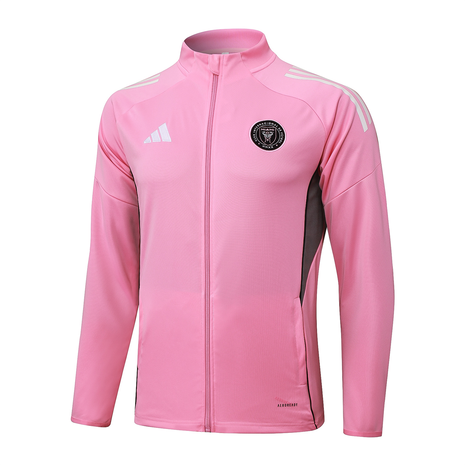 AlphaJersey-Kids INT M.A.M 25-26 Kids Jacket Training Tracksuit - Pink Top and Black Pants
