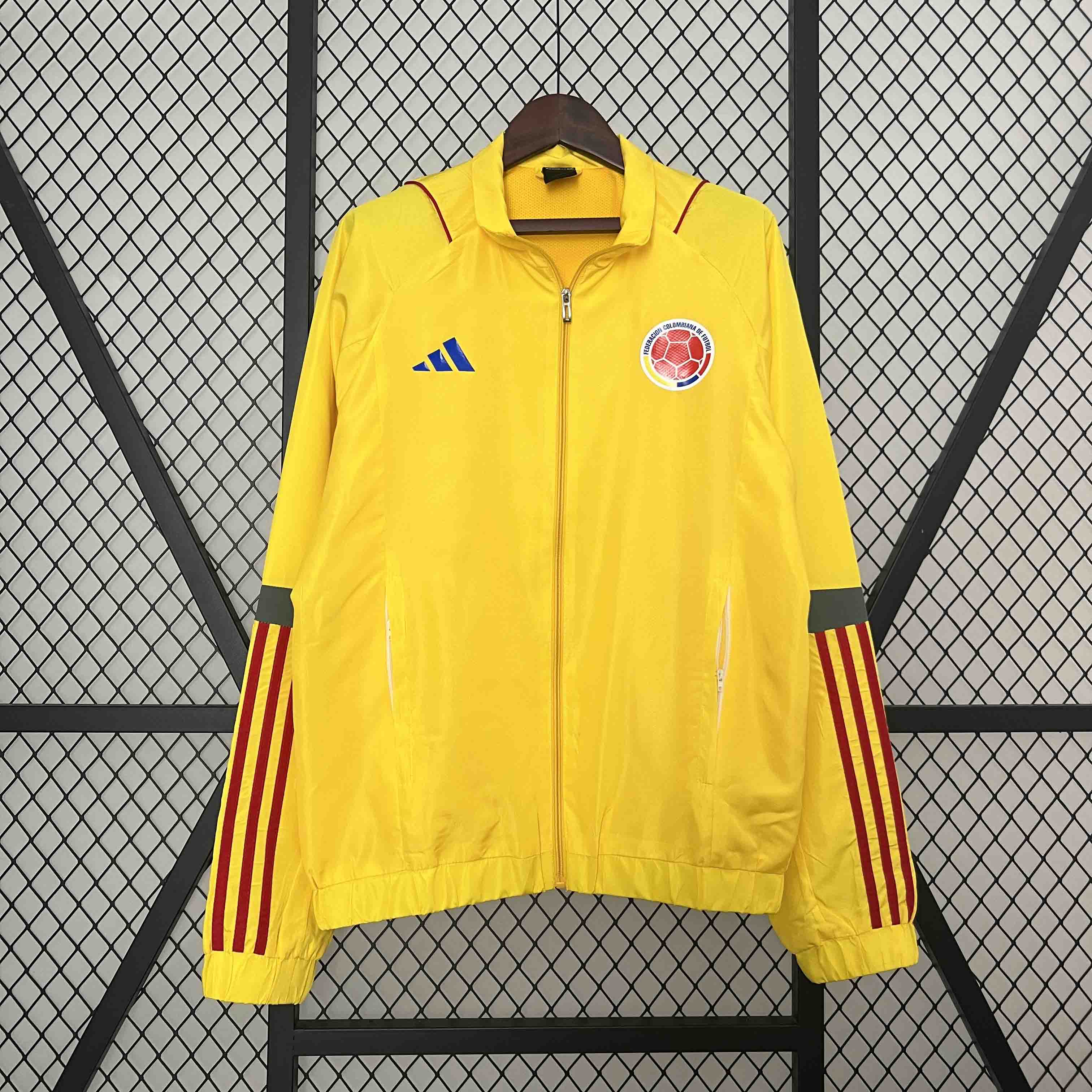 AlphaJersey-Colombia 2024 Yellow Windbreaker