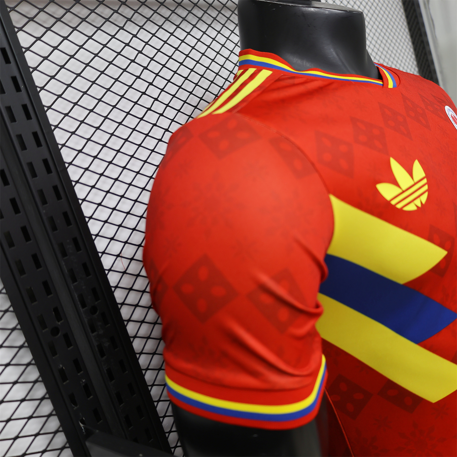 AlphaJersey-Colombia 2026 Red With Yellow Blue Special Jersey - Player Version