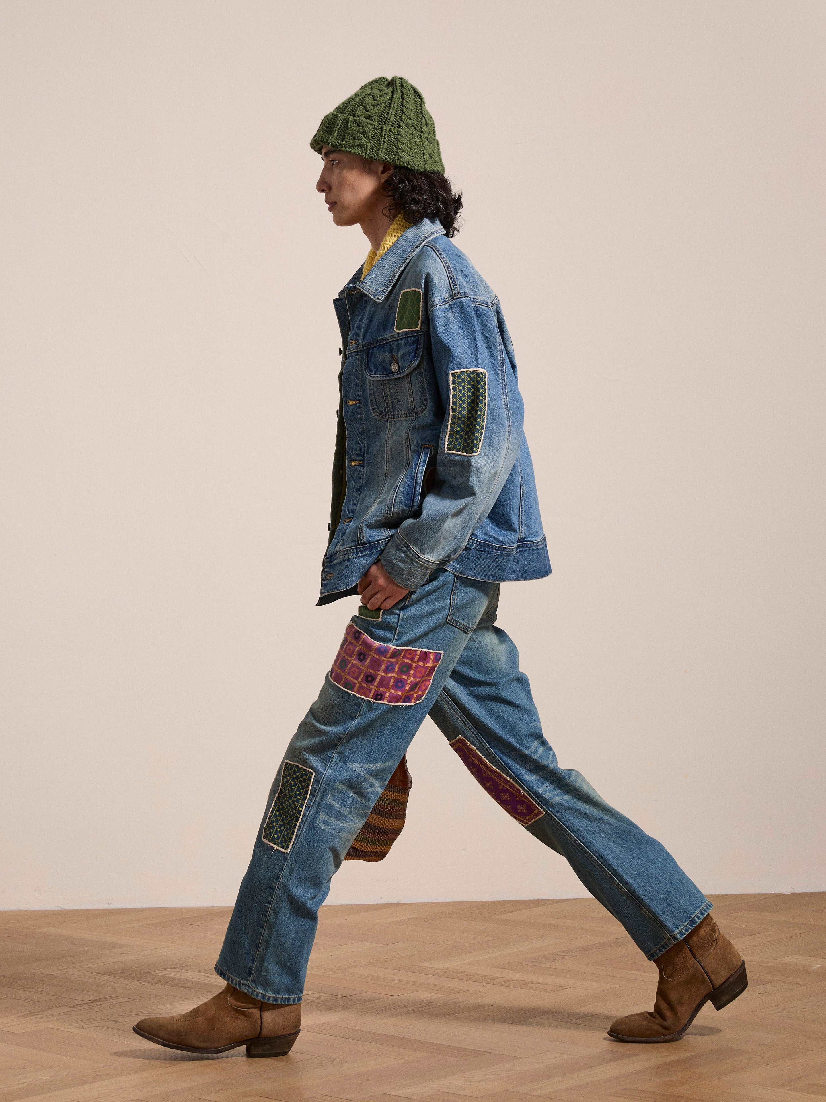 Kantha Patchwork Jeans | Modern Menswear by yycbvcnbmmnbm