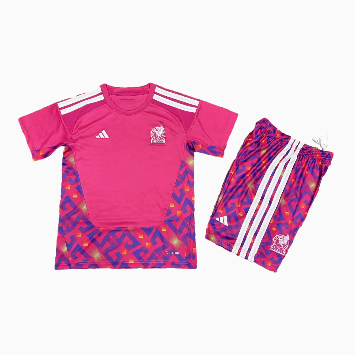 AlphaJersey-Mexico 2026 Goalkeeper Pink Kids Kit