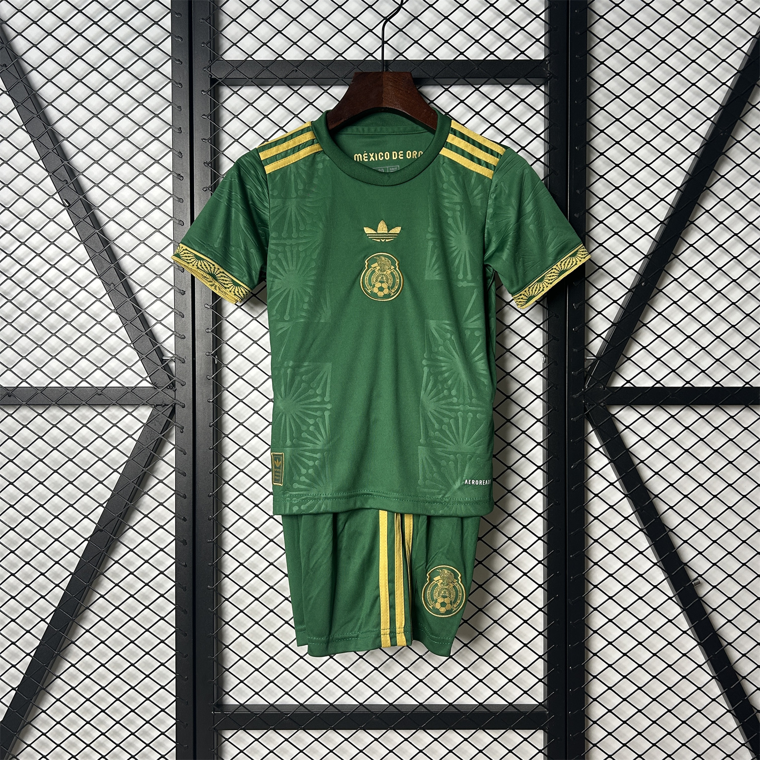 AlphaJersey-Mexico 2025 Gold Cup Green Kids Kit