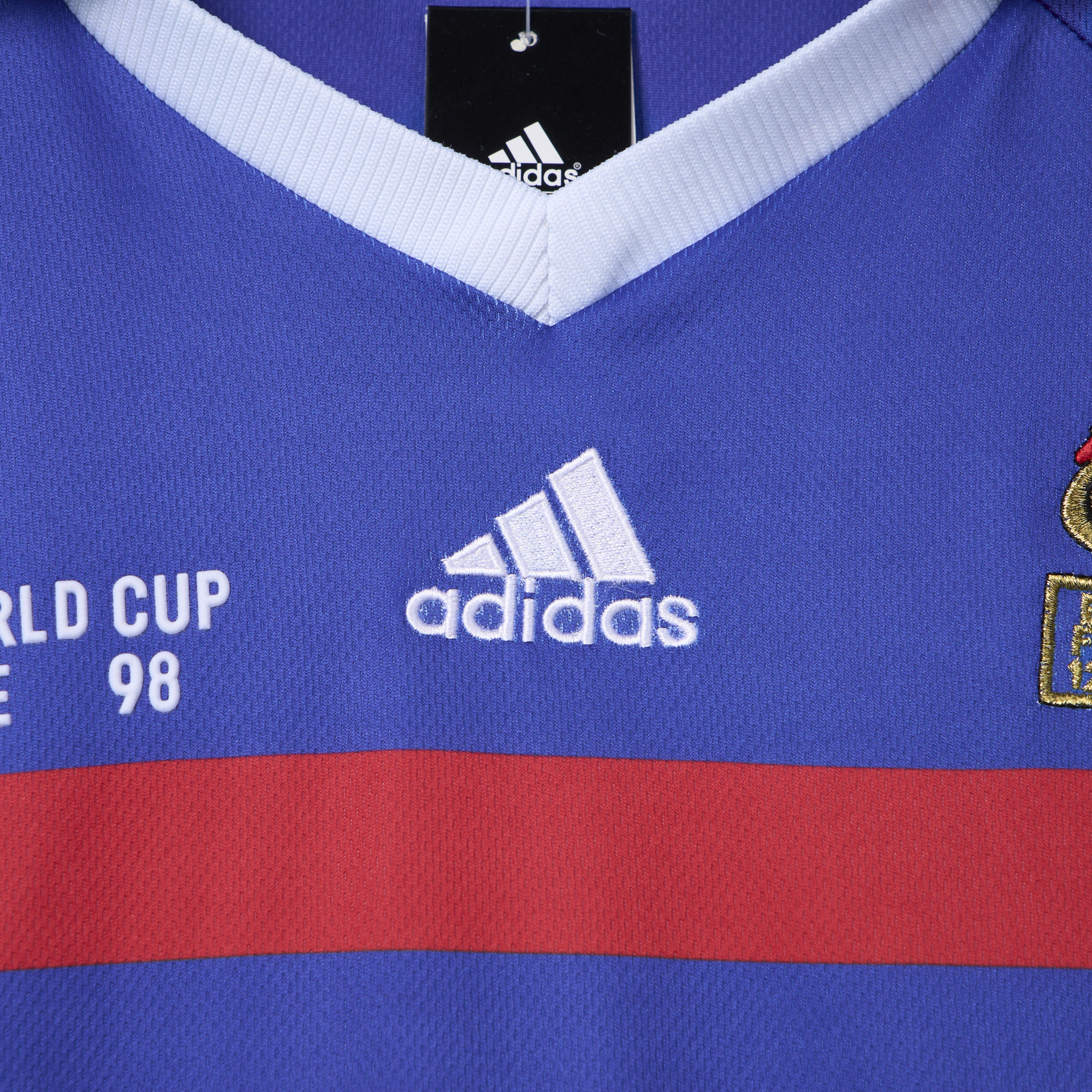 AlphaJersey-Retro France 1998 Home Stadium Jersey (with 1998 World Cup mark on right chest)