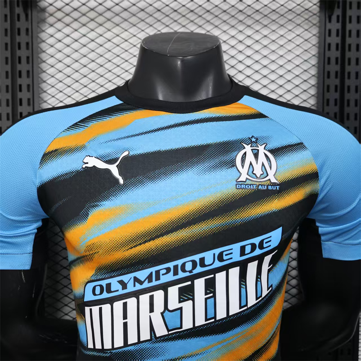 AlphaJersey-Marseille 25-26 Blue Orange Gradient Training Jersey - Player Version